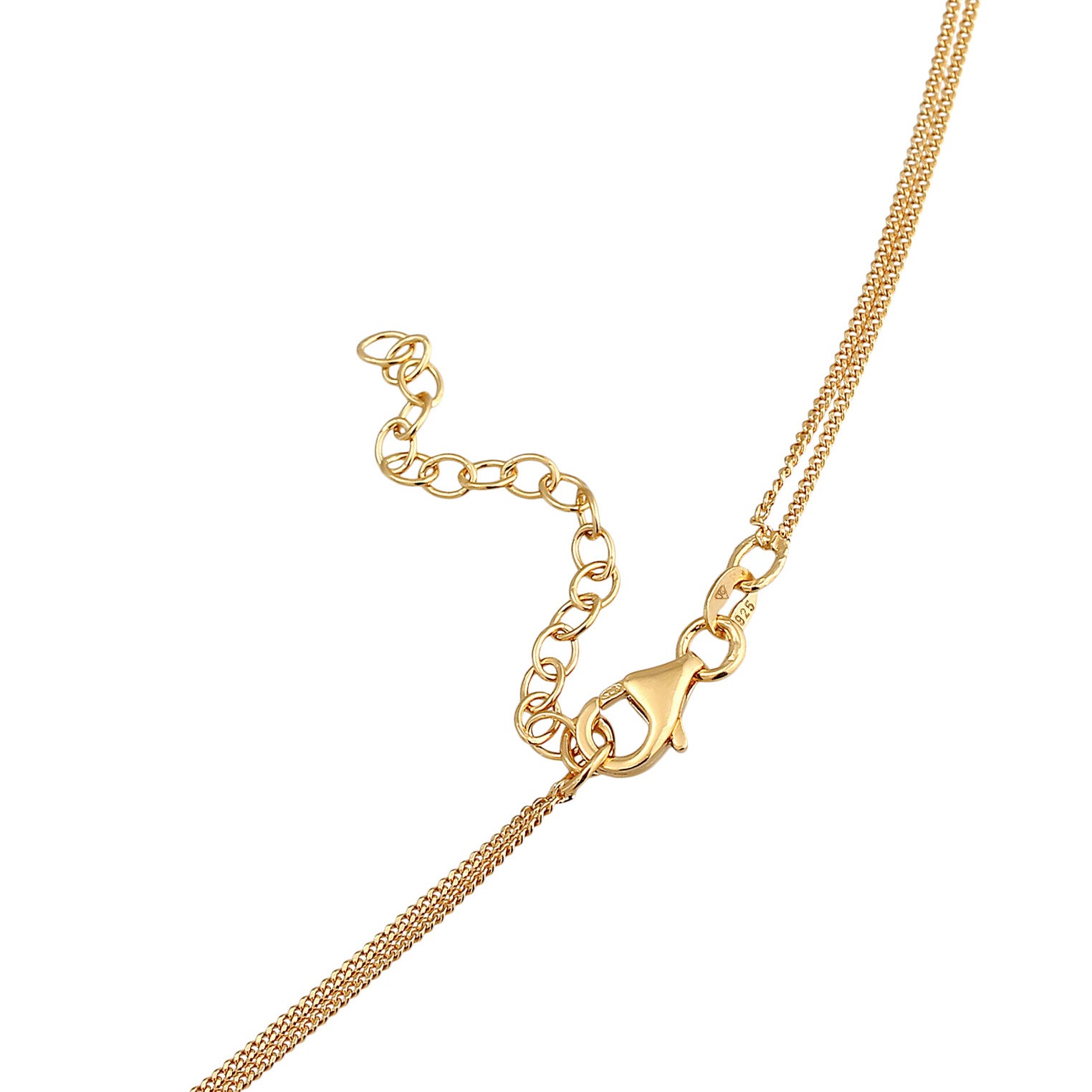 Gold - Elli | Layerkette Plättchen | 925er Sterling Silber vergoldet