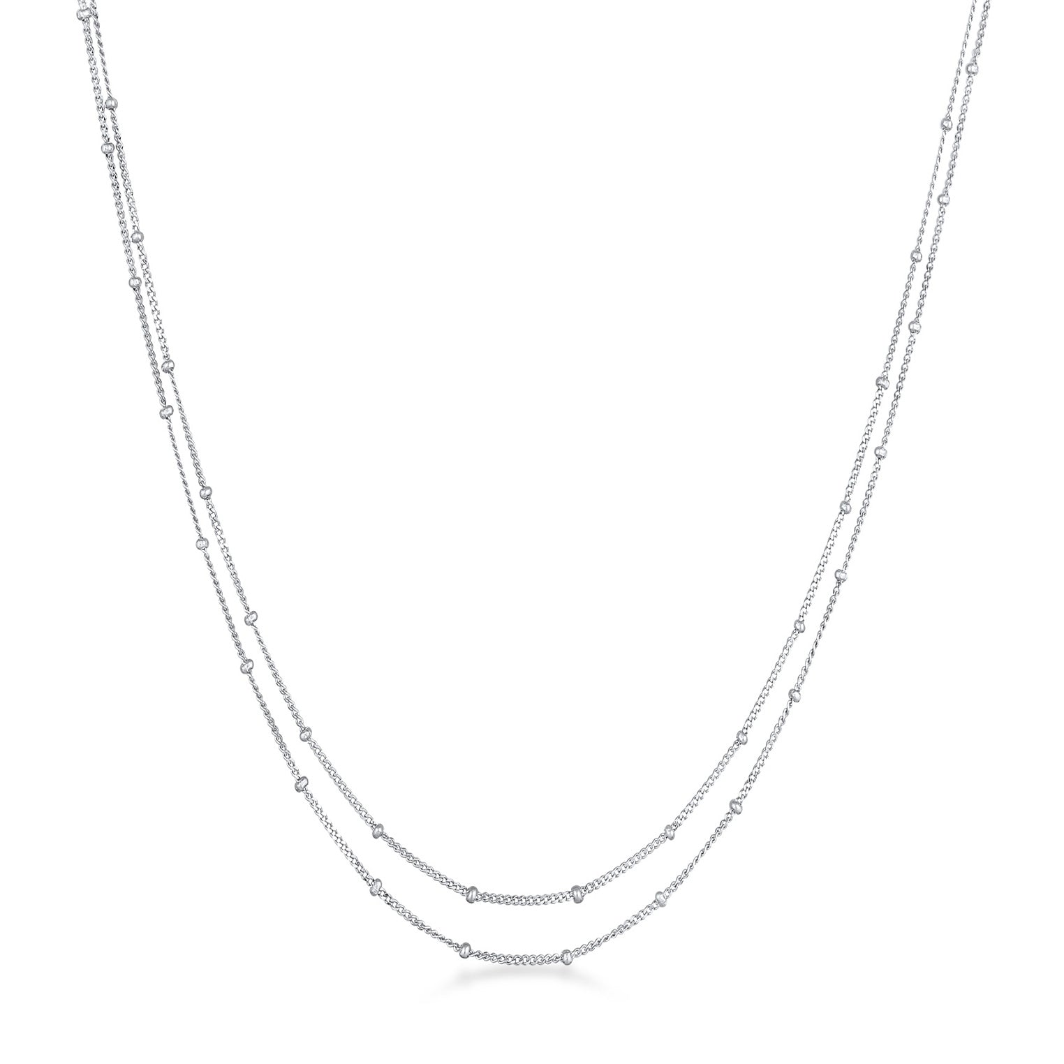 Silber - Elli | Layer-Kugelkette | 925er Sterling Silber