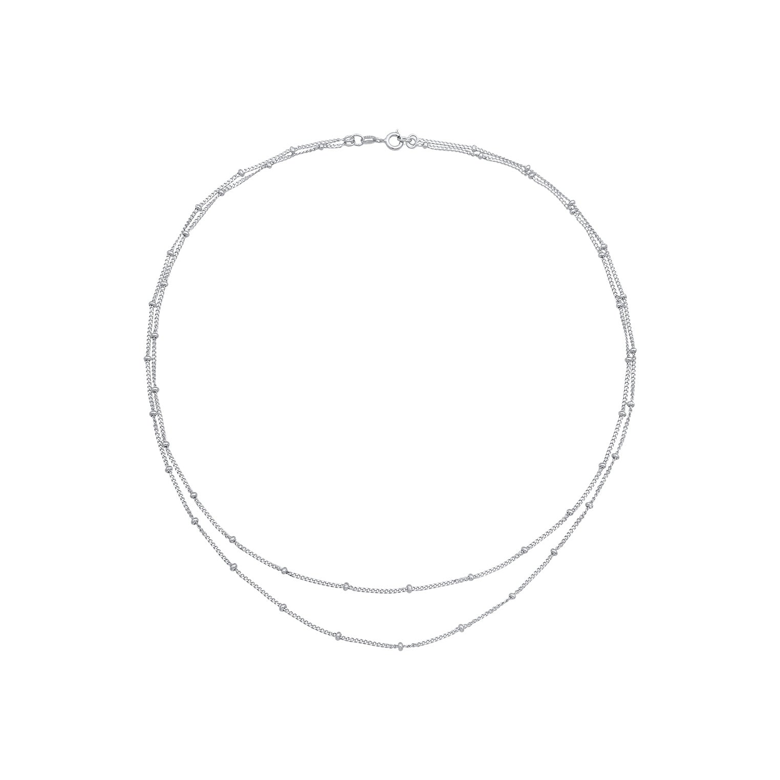 Silber - Elli | Layer-Kugelkette | 925er Sterling Silber