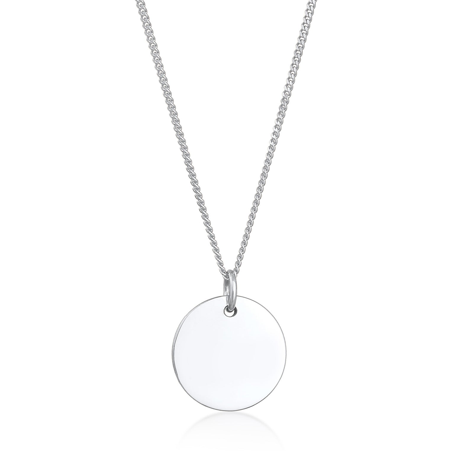 Silber - Elli | Panzerkette Plättchen | 925er Sterling Silber