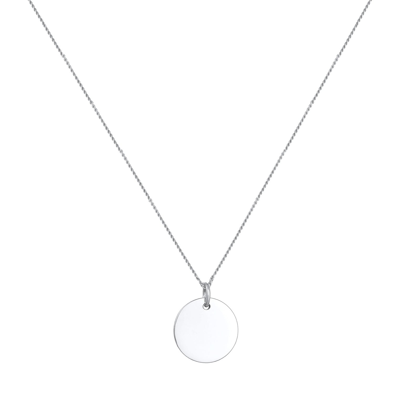 Silber - Elli | Panzerkette Plättchen | 925er Sterling Silber