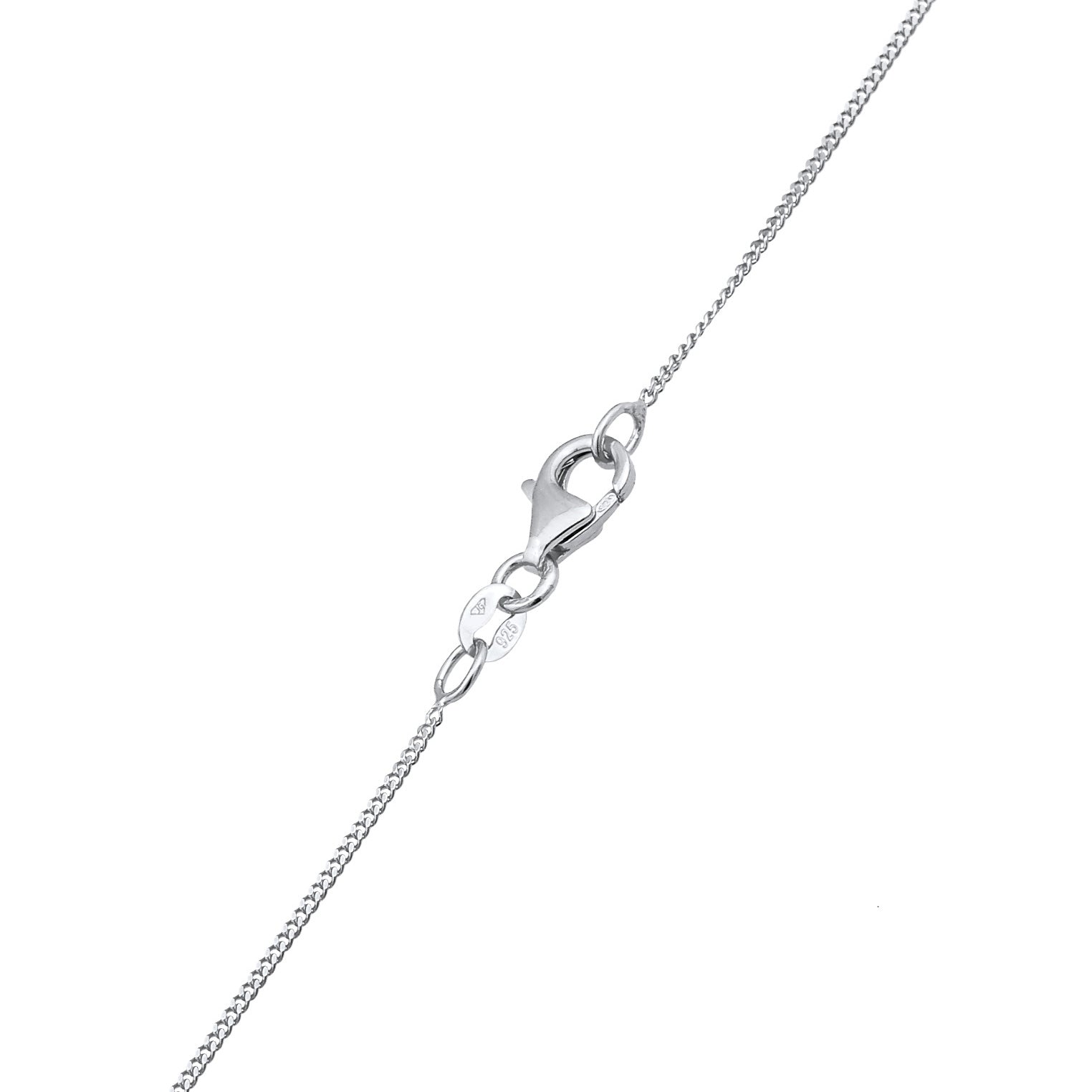 Silber - Elli | Panzerkette Plättchen | 925er Sterling Silber