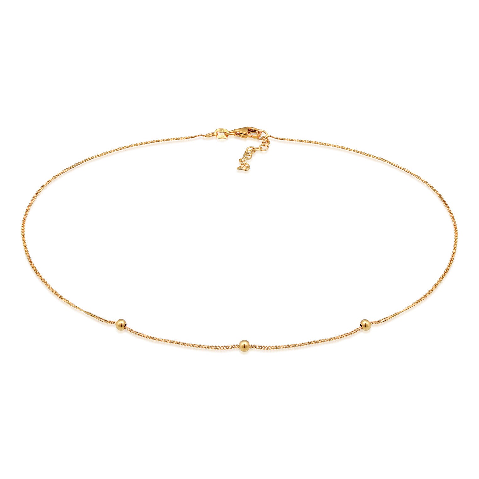 Gold - Elli | Choker Silberkugeln | 925er Sterling Silber