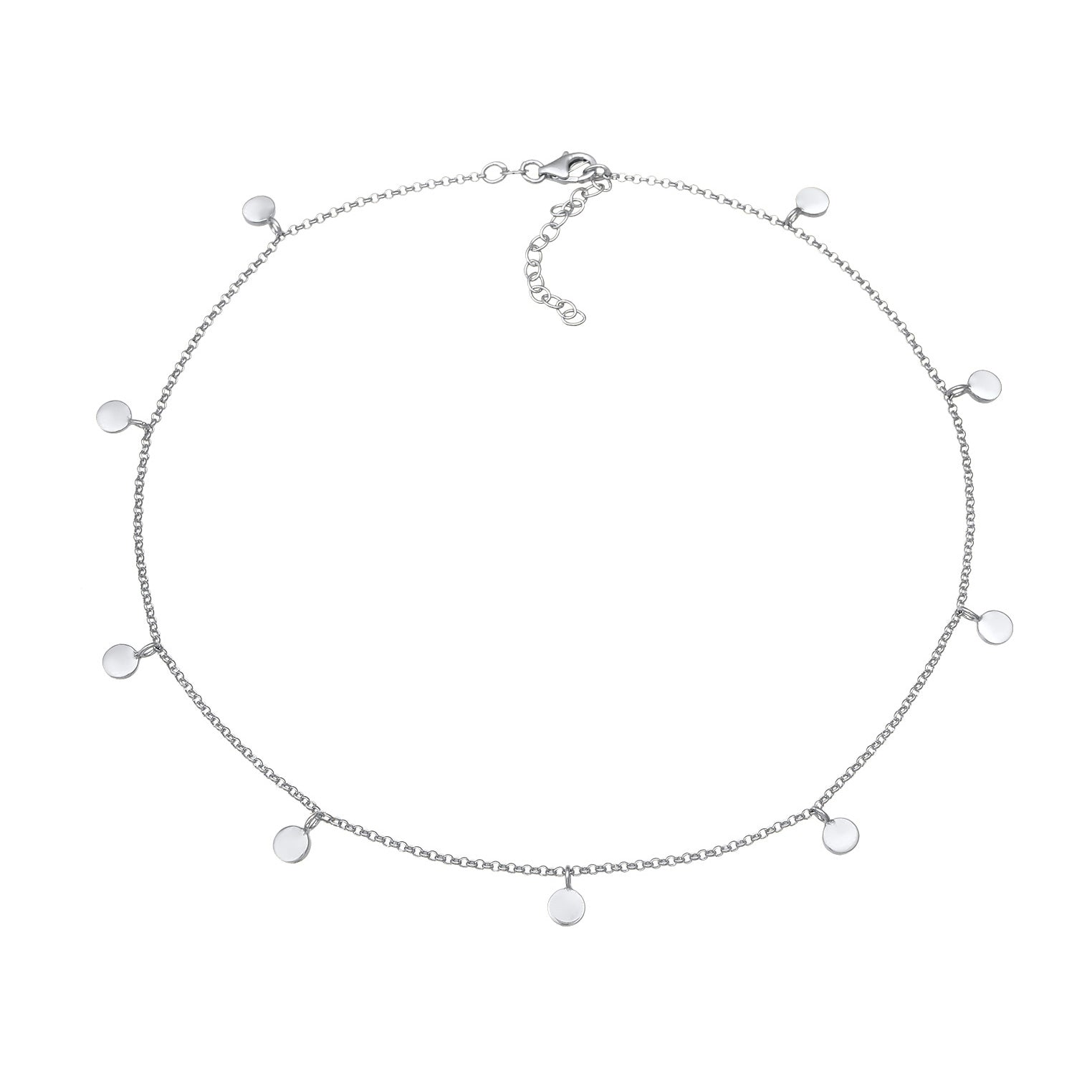 Silber - Elli | Choker Plättchen | 925er Sterling Silber
