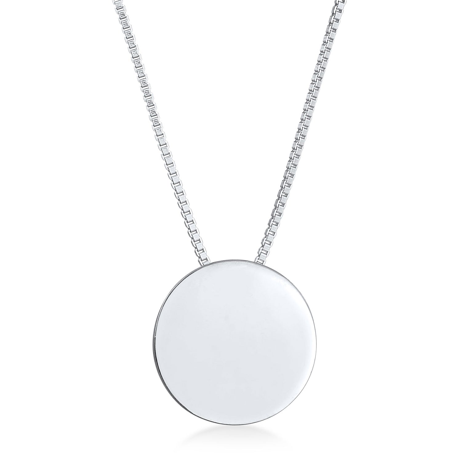 Silber - Elli | Halskette Plättchen Basic | 925er Sterling Silber
