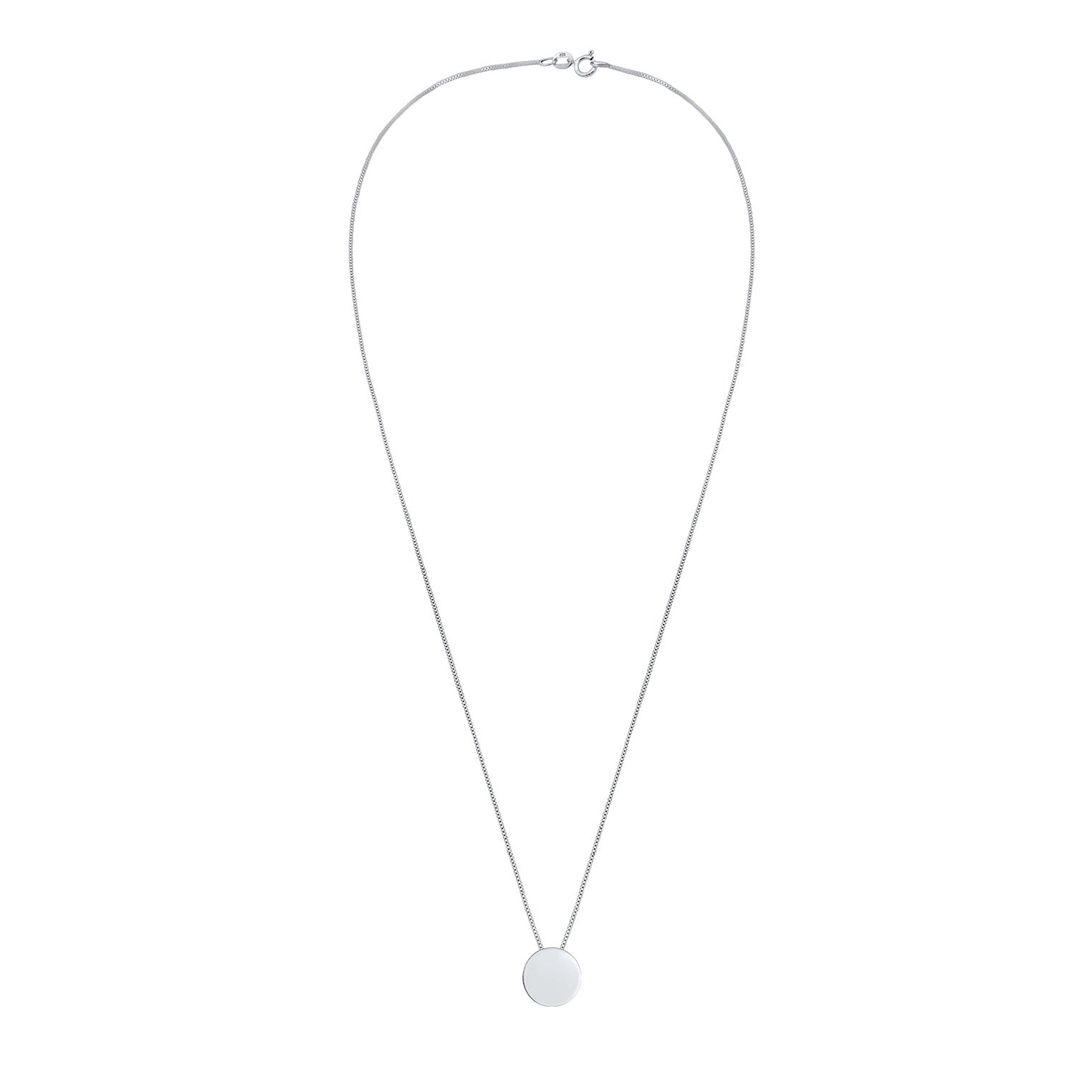 Silber - Elli | Halskette Plättchen Basic | 925er Sterling Silber