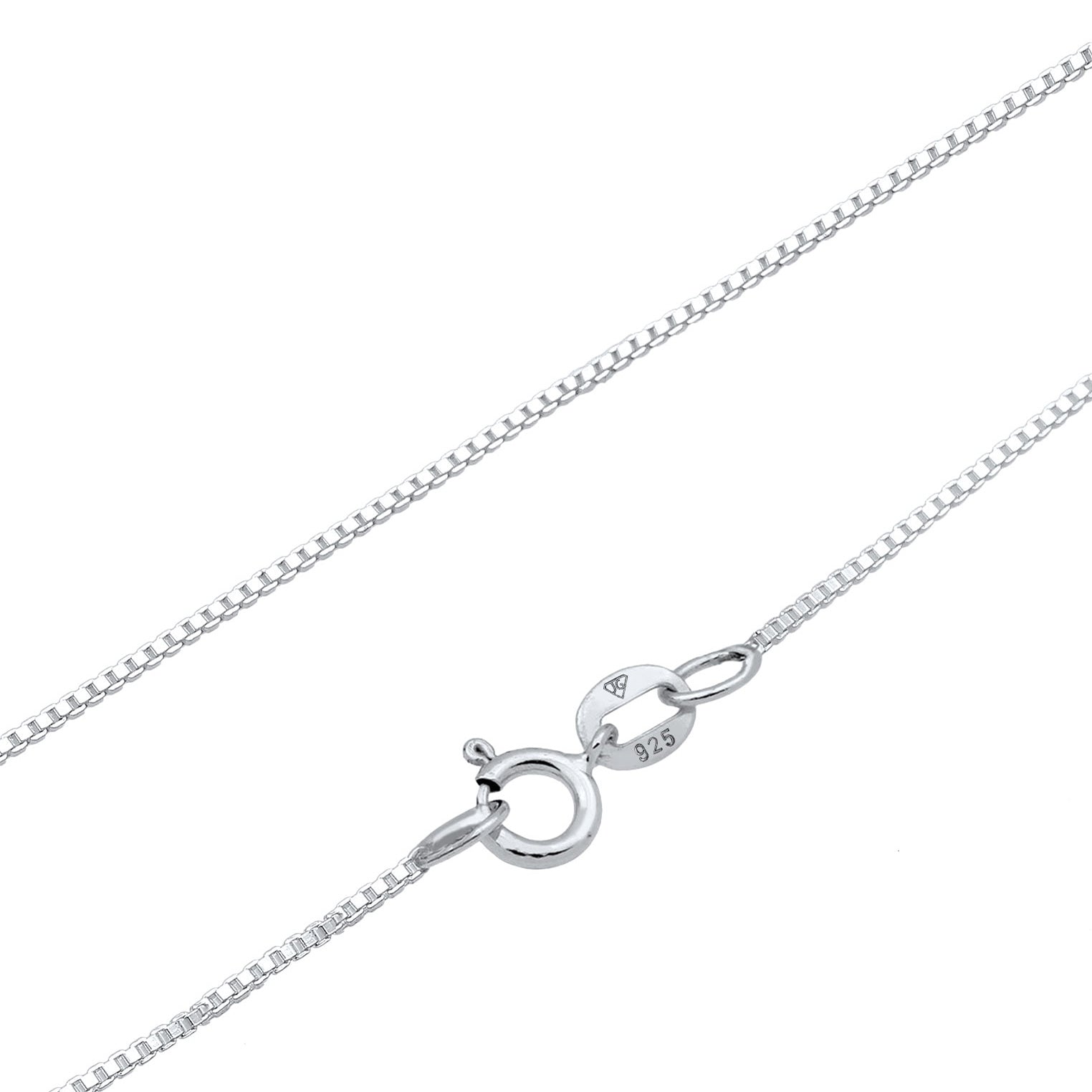 Silber - Elli | Halskette Plättchen Basic | 925er Sterling Silber