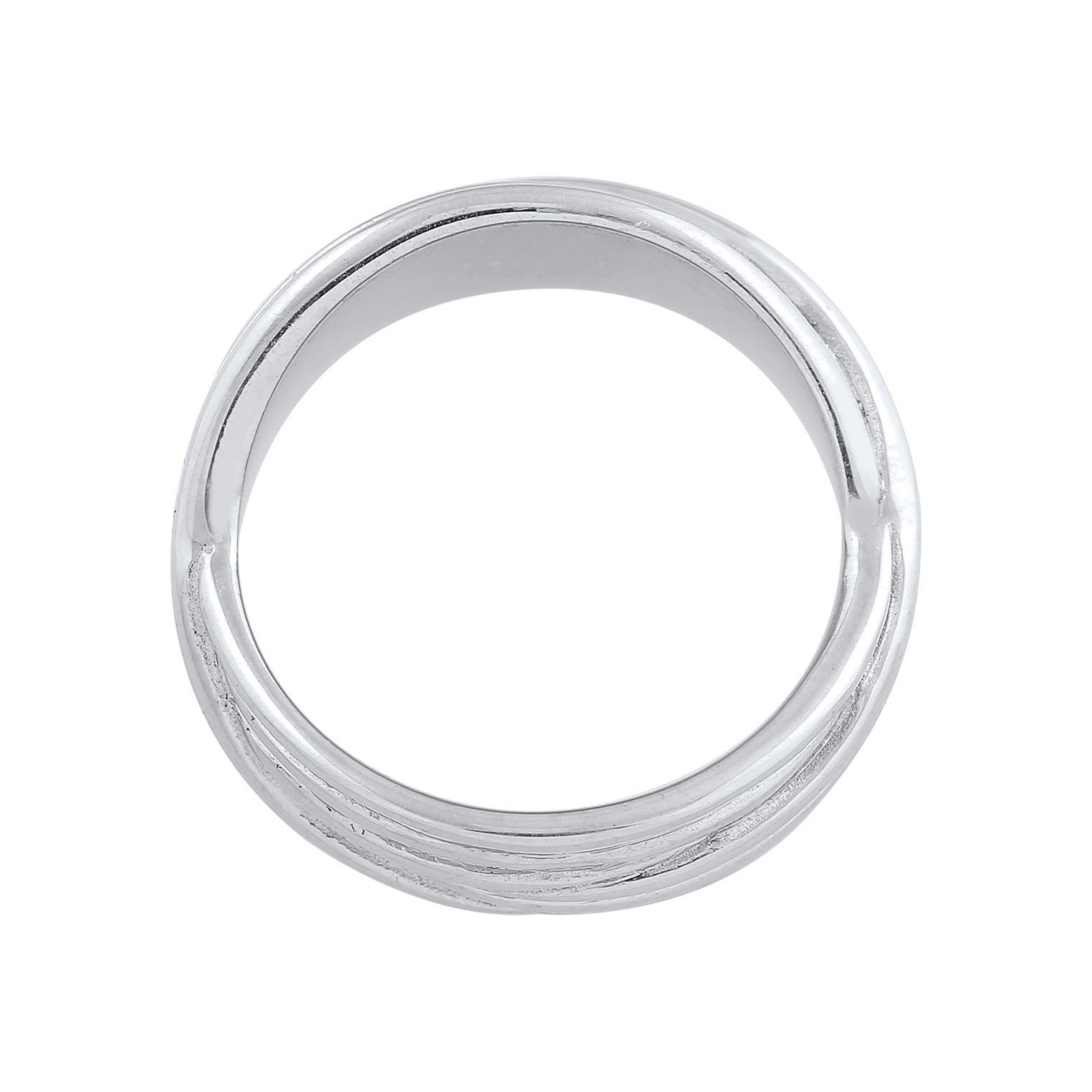 Silber - Elli PREMIUM | Wickelring Rillen | 925er Sterling Silber