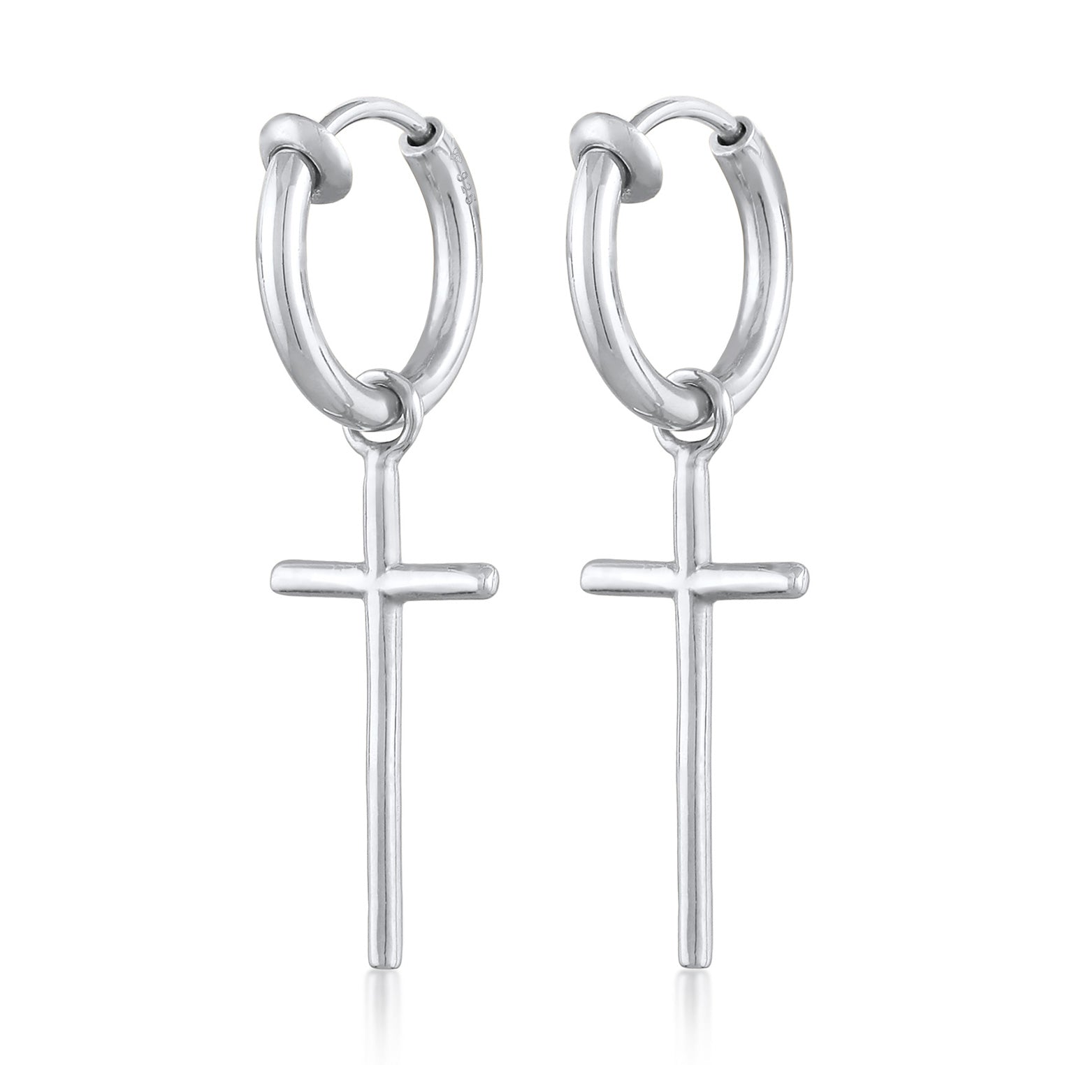 Silber - Elli | Creolen Ohrclips | 925er Sterling Silber