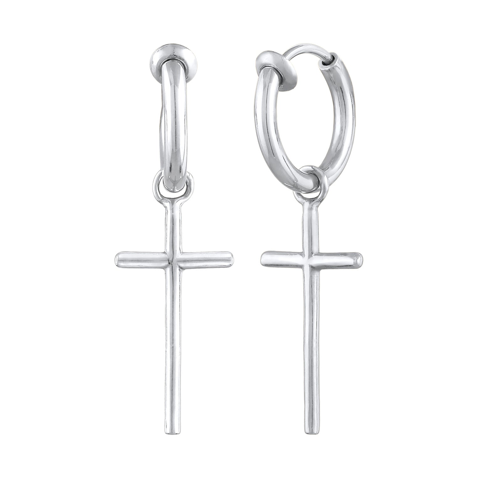 Silber - Elli | Creolen Ohrclips | 925er Sterling Silber