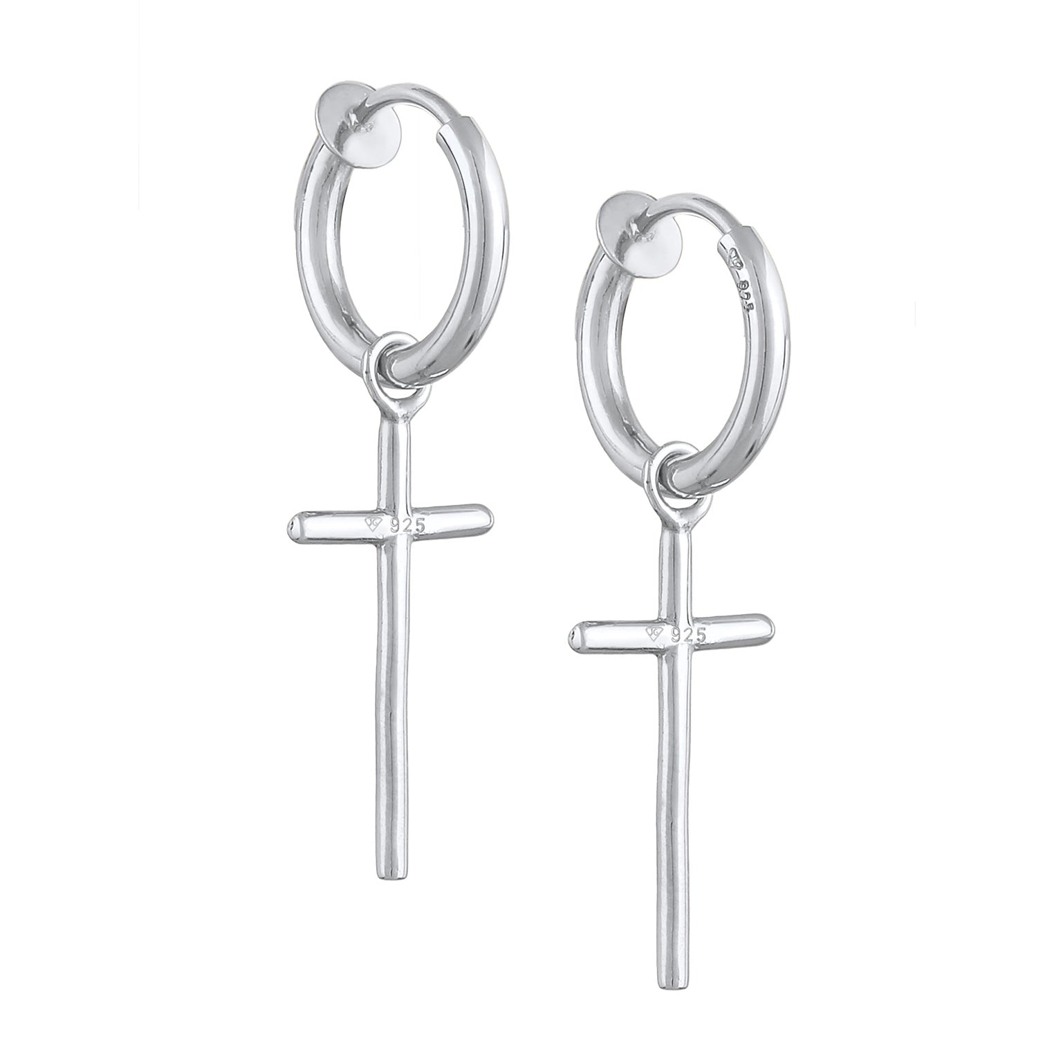 Silber - Elli | Creolen Ohrclips | 925er Sterling Silber