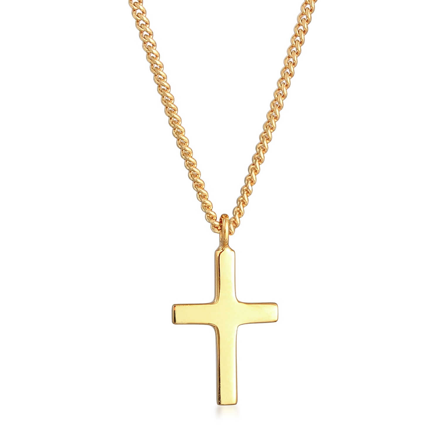 Gold - Elli PREMIUM | Halskette Kreuz Anhänger | 925 Sterling Silber