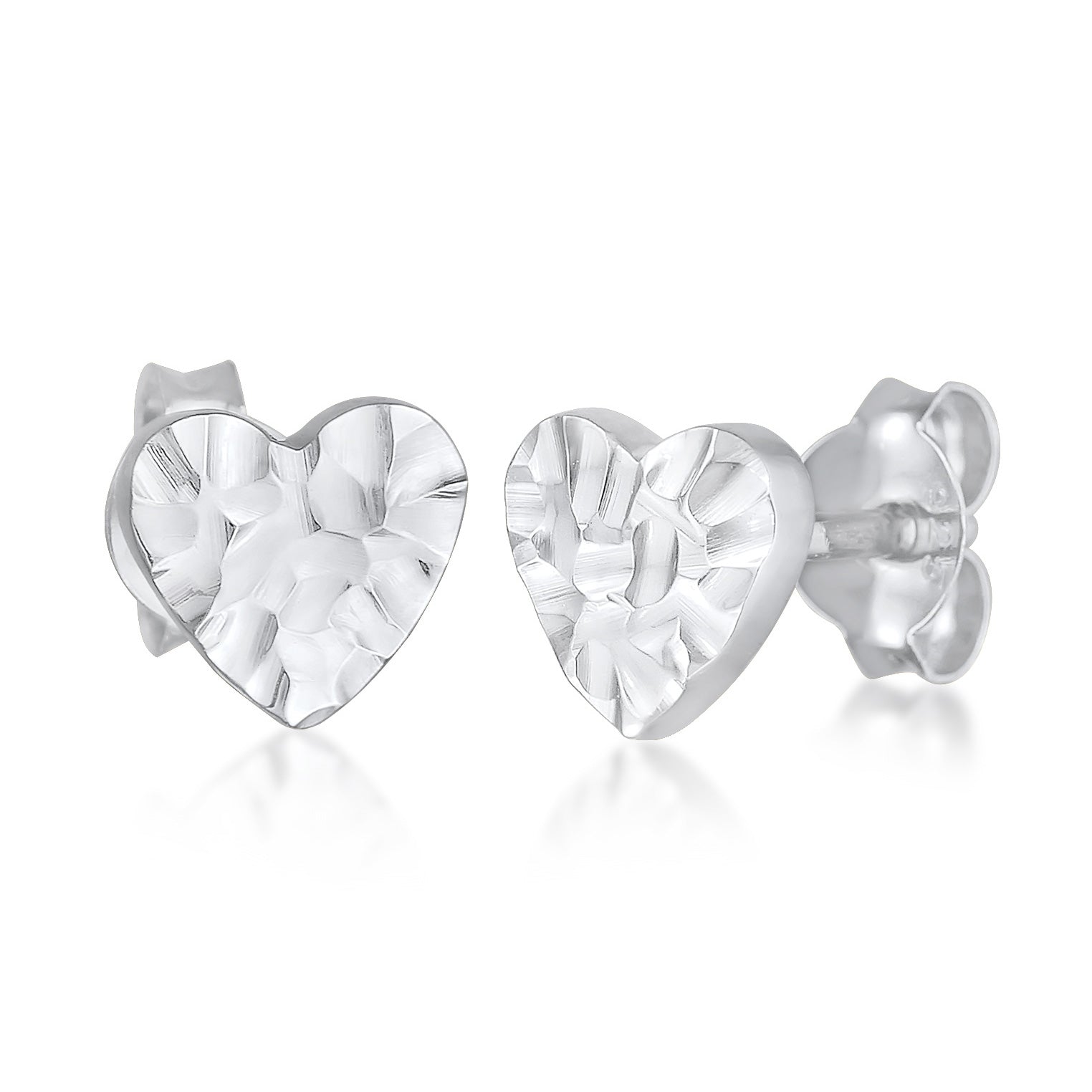 Silber - Elli | Ohrstecker Herz Organic | 925er Sterling Silber