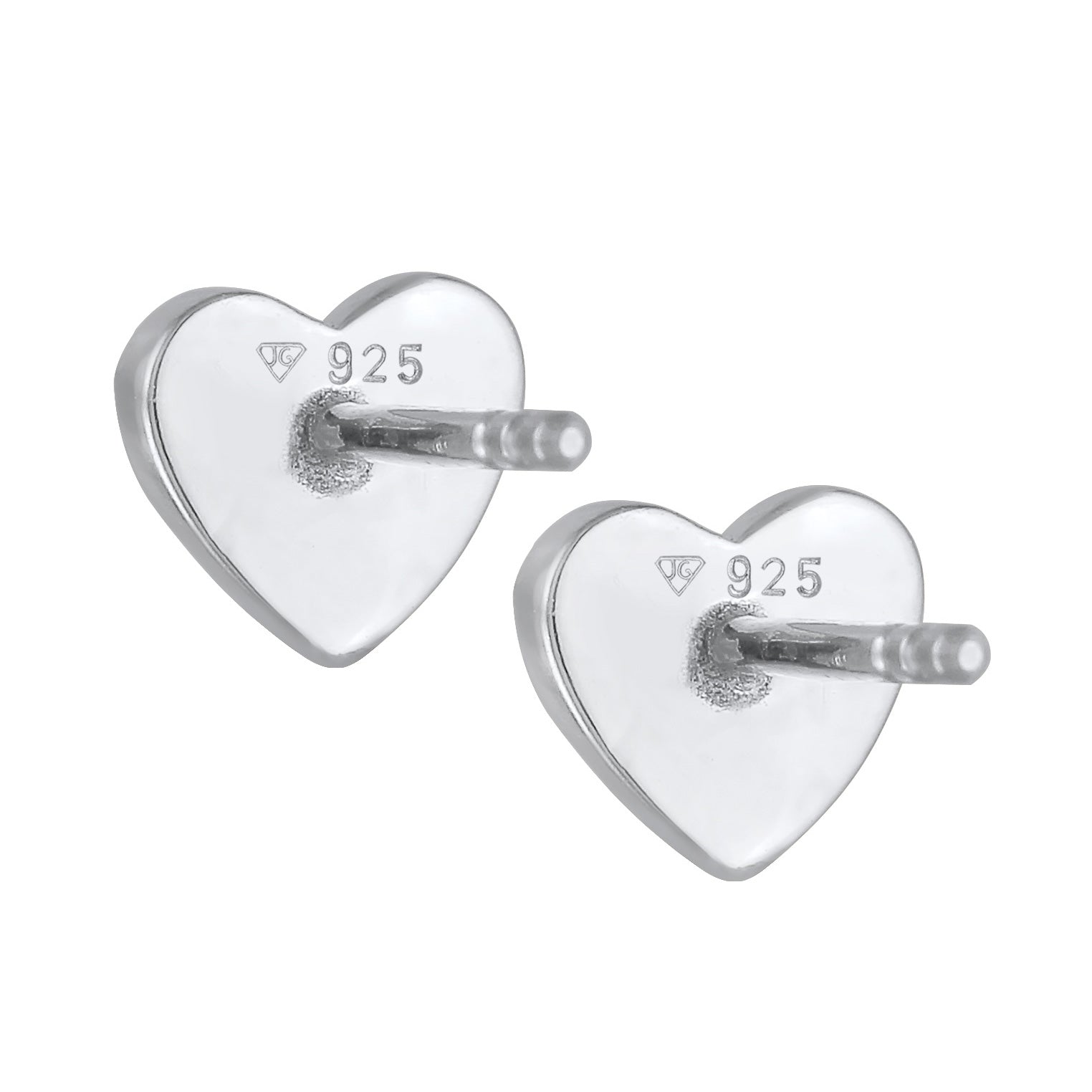Silber - Elli | Ohrstecker Herz Organic | 925er Sterling Silber