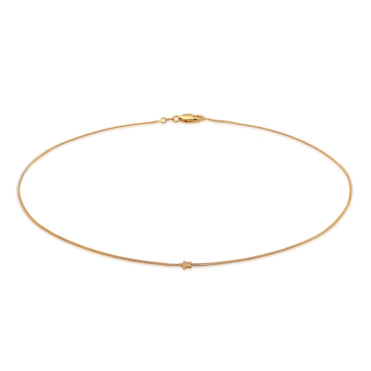 Gold - Elli PREMIUM | Choker Stern | 375er Gelbgold