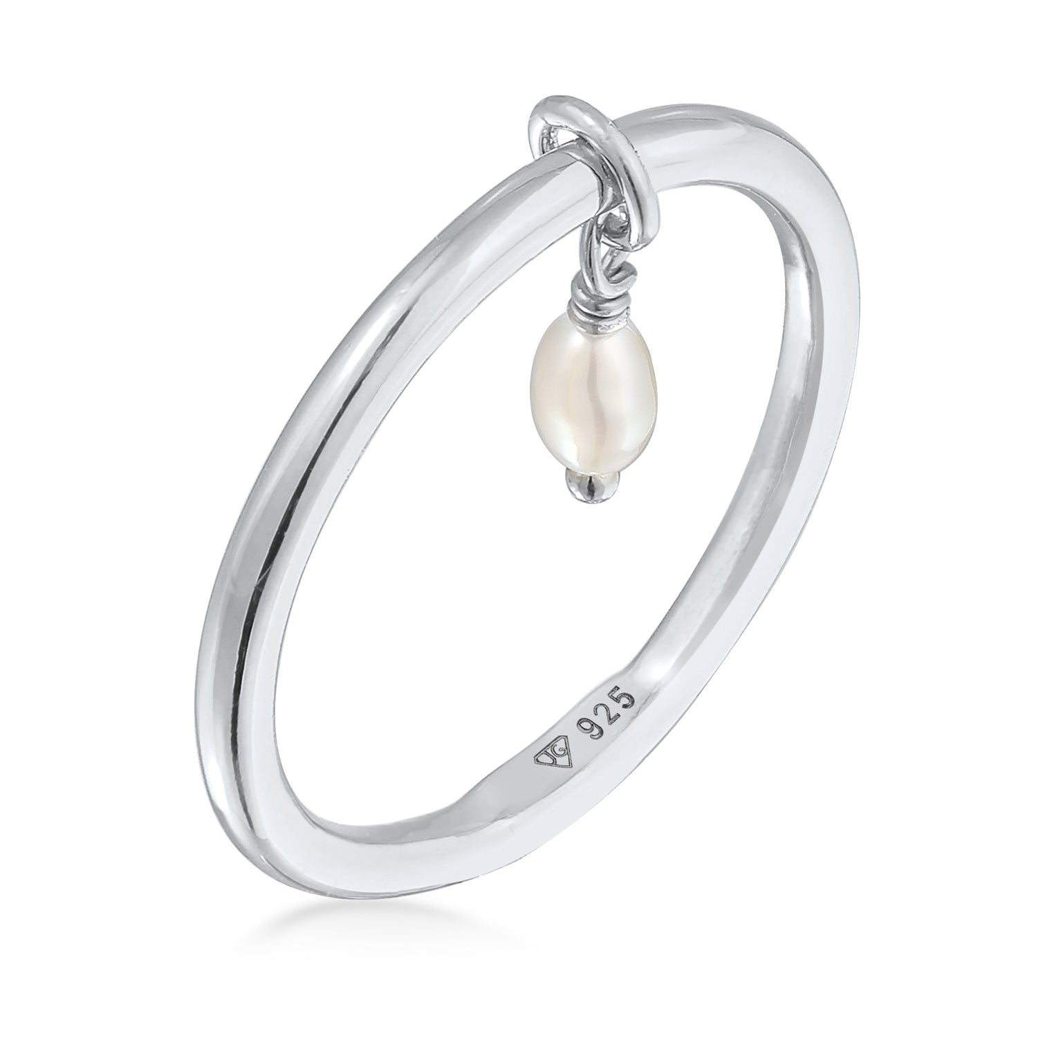 Silber - Elli | Bandring | Süßwasserperle | 925er Sterling Silber