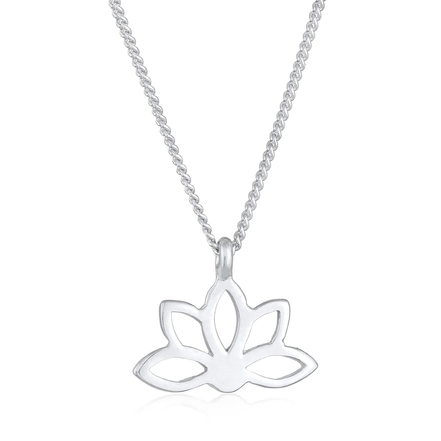 Silber - Elli | Halskette Lotusblume | 925er Sterling Silber