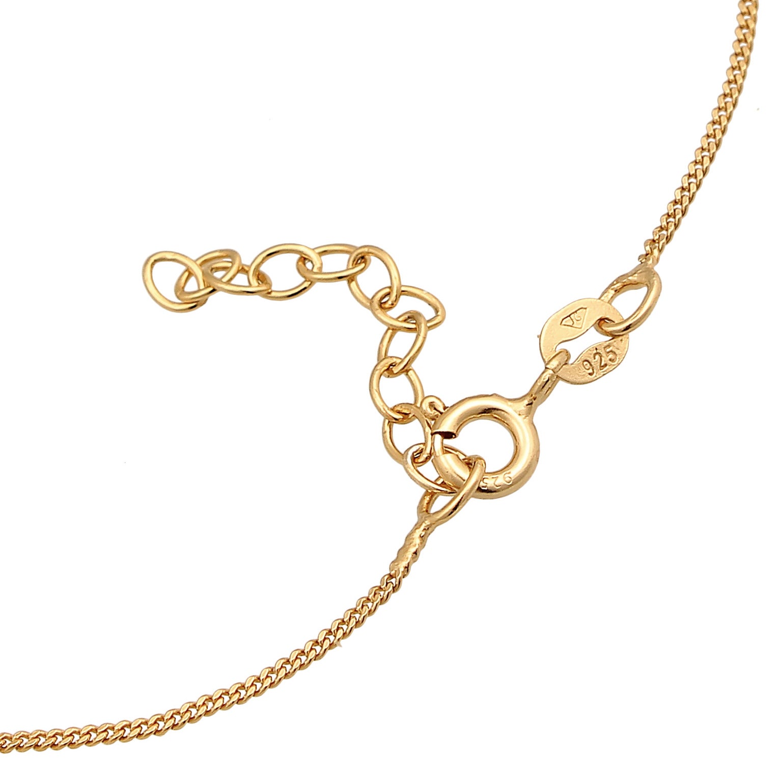 Gold - Elli | Fußkettchen Kugeln | Emaille | 925er Sterling Silber