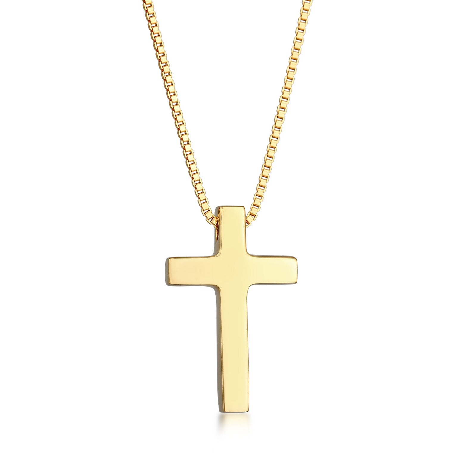 Gold - Elli PREMIUM | Halskette Kreuz | 925er Sterling Silber