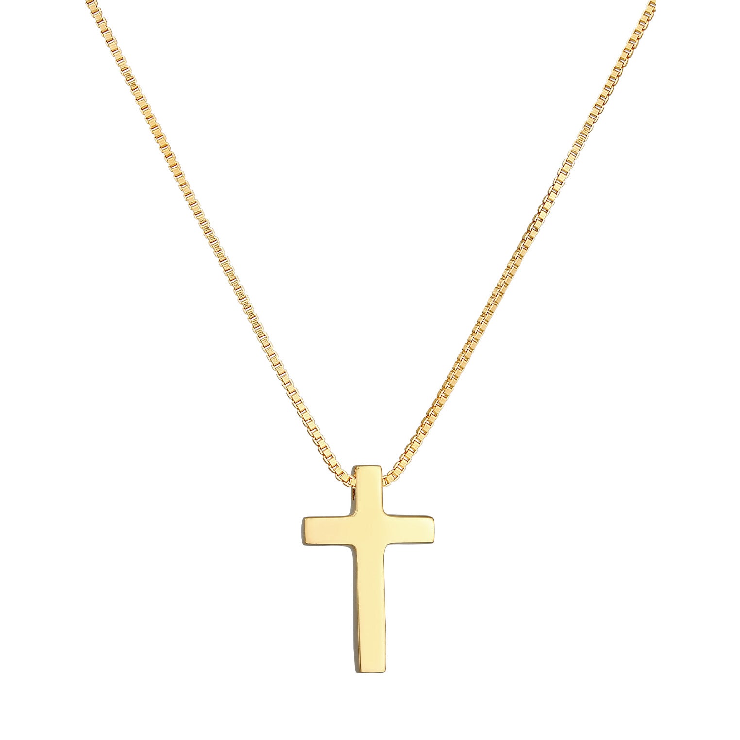 Gold - Elli PREMIUM | Halskette Kreuz | 925er Sterling Silber