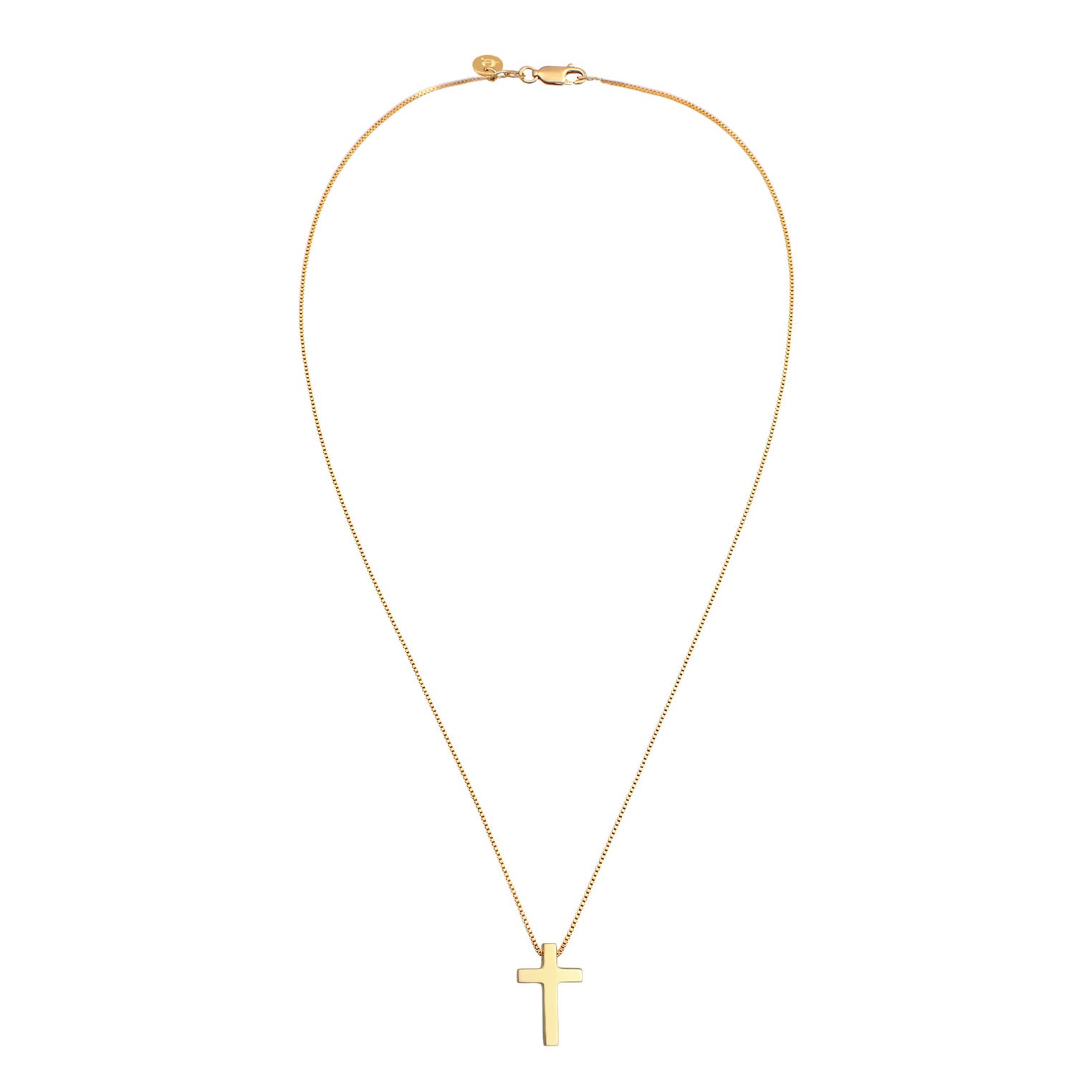 Gold - Elli PREMIUM | Halskette Kreuz | 925er Sterling Silber
