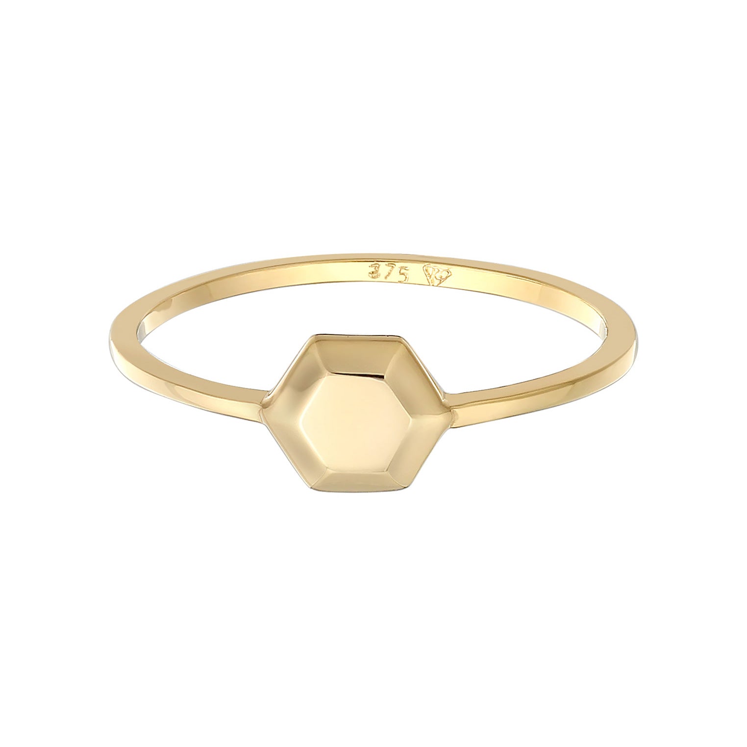 Gold - Elli PREMIUM | Stapelring Geo | 375 Gelbgold