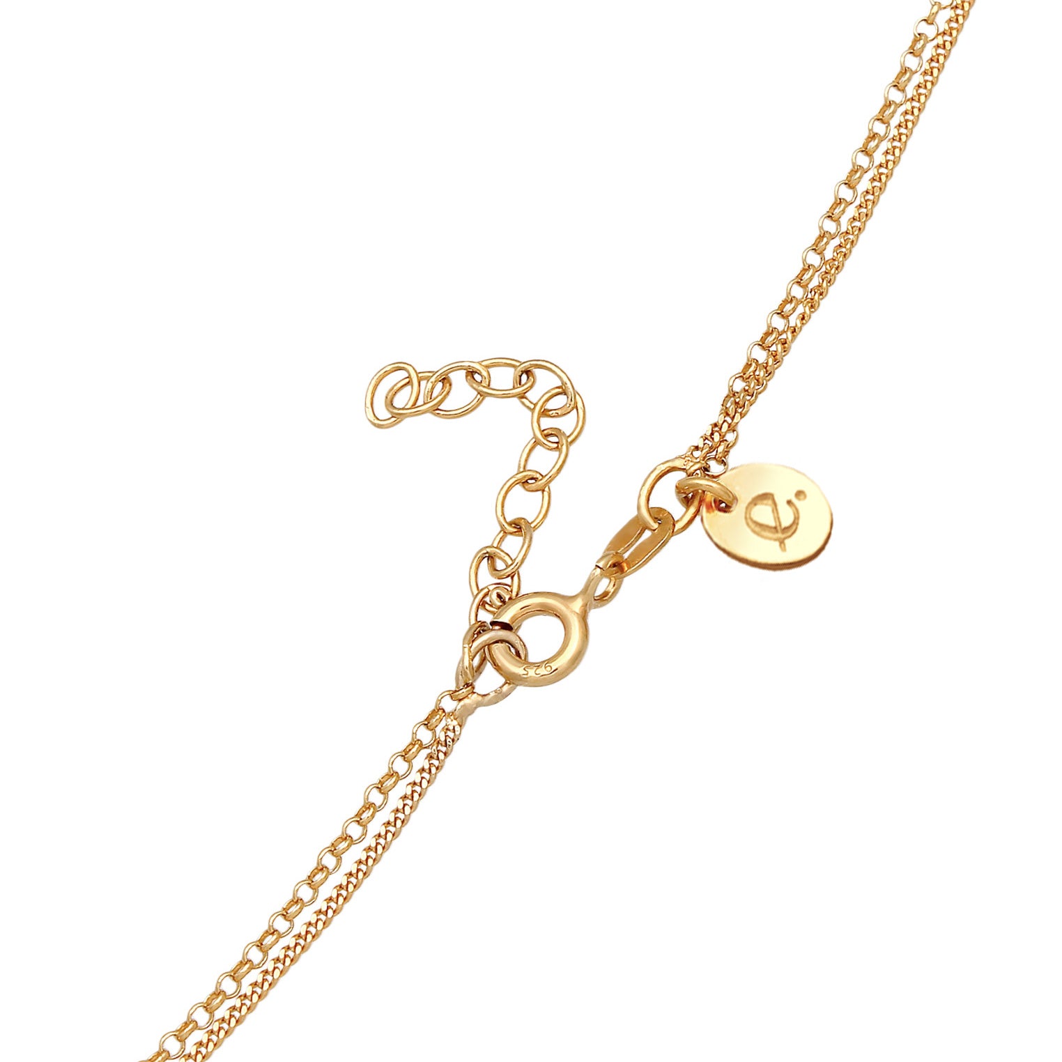 Gold - Elli PREMIUM | Layer-Halskette Boho | Süßwasserzuchtperlen | 925er Sterling Silber vergoldet