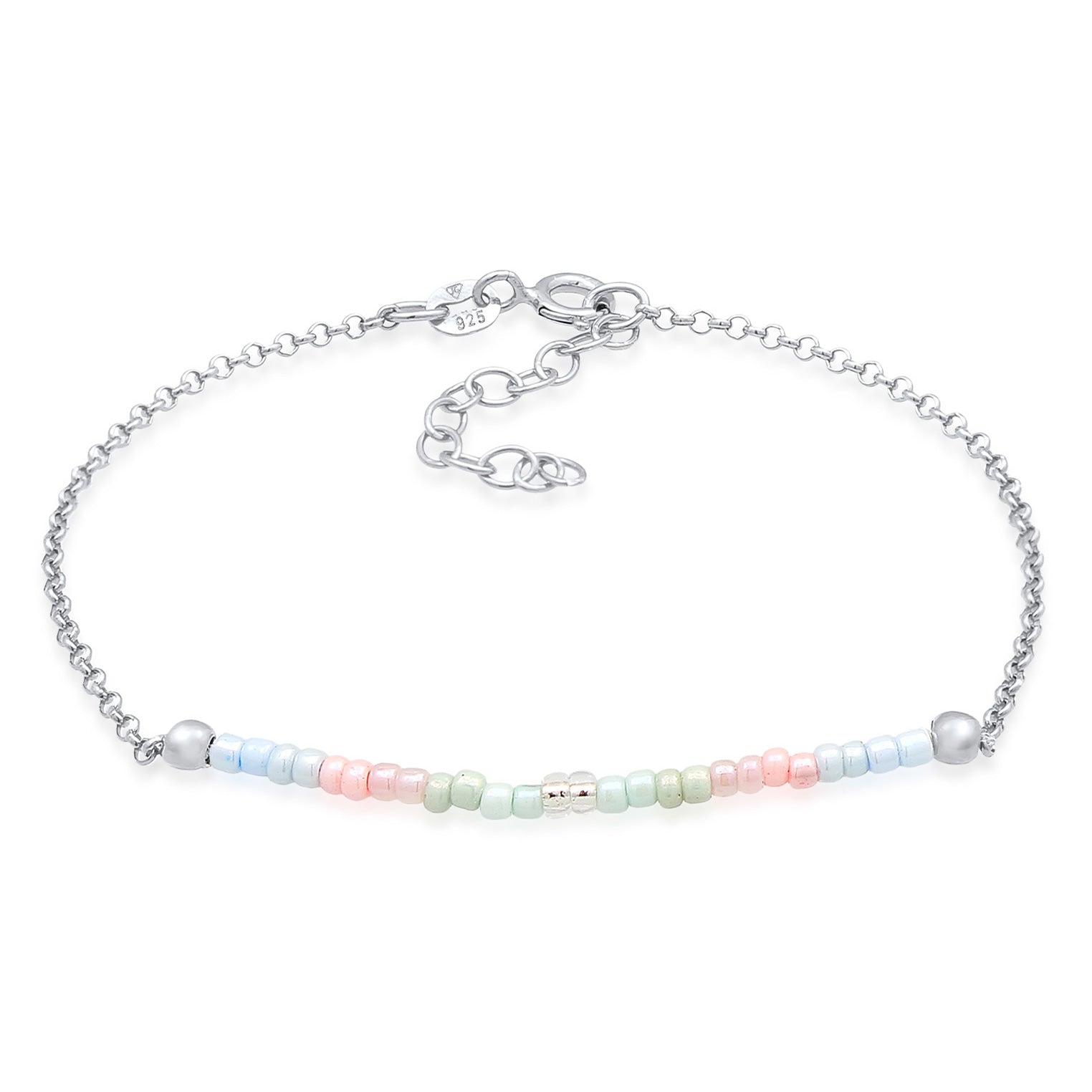 Silber - Elli | Armband Kugeln Pastell | 925er Sterling Silber