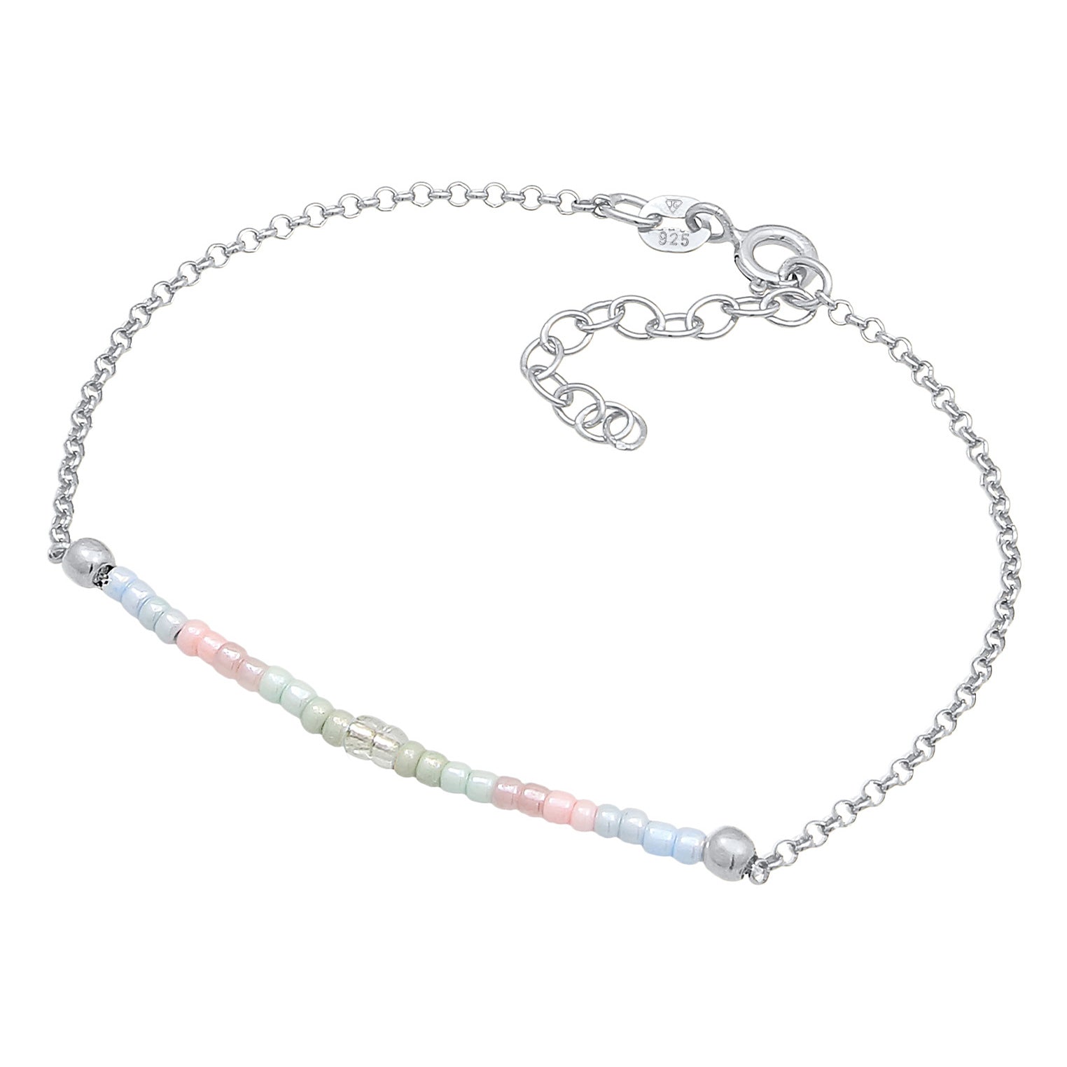 Silber - Elli | Armband Kugeln Pastell | 925er Sterling Silber