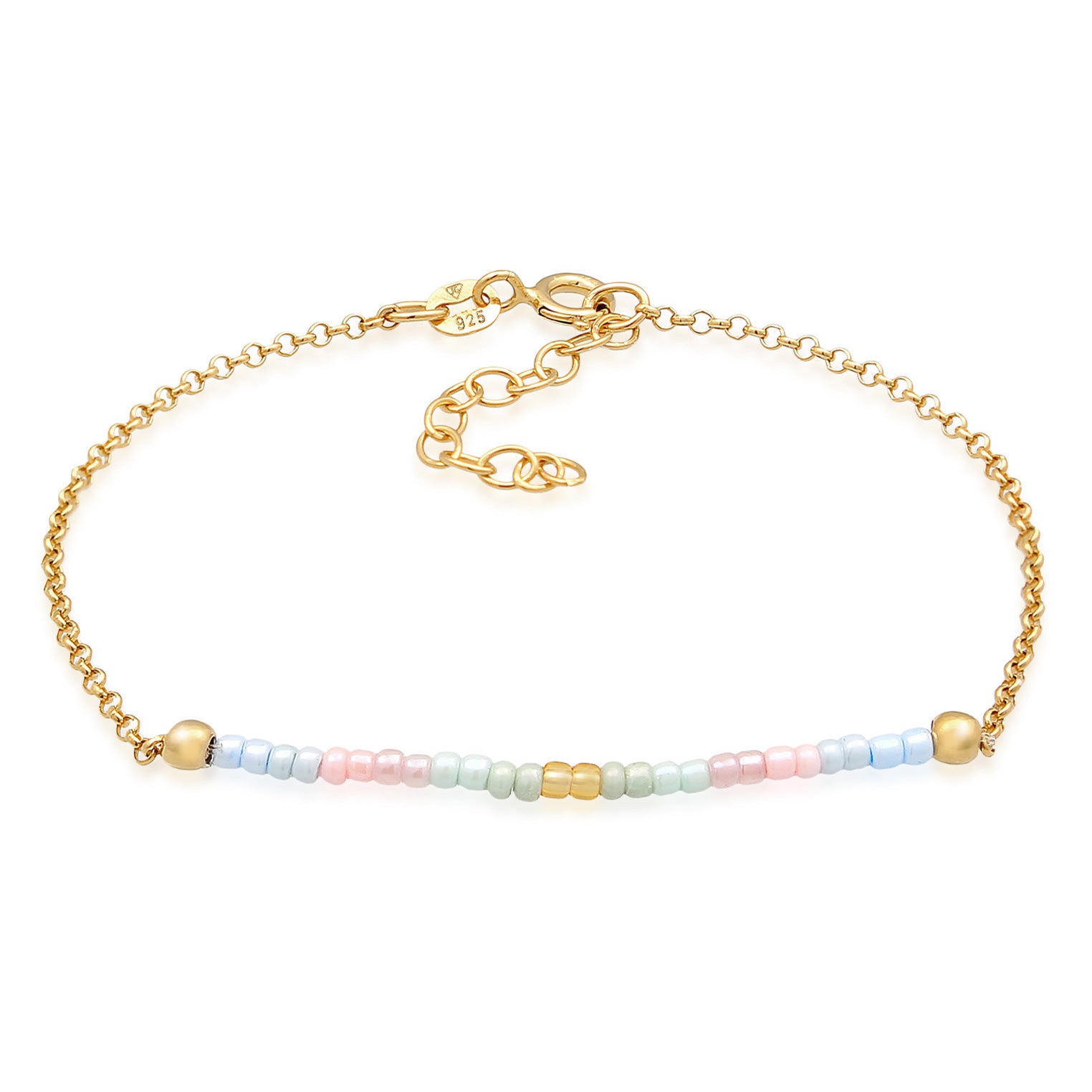 Gold - Elli | Armband Kugeln Pastell | 925er Sterling Silber
