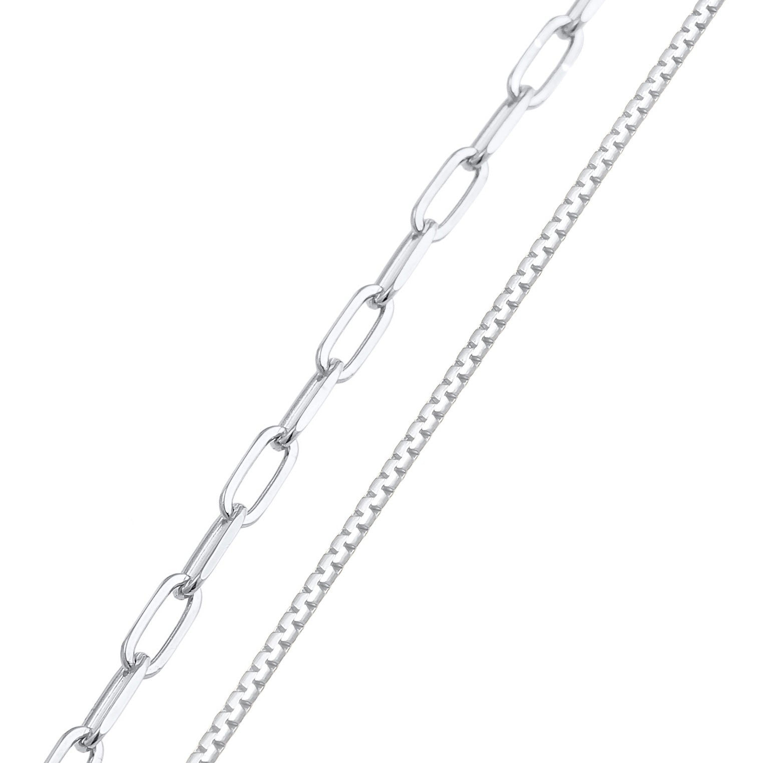 Silber - Elli PREMIUM | Basic Armbänder 2er Set | 925er Sterling Silber
