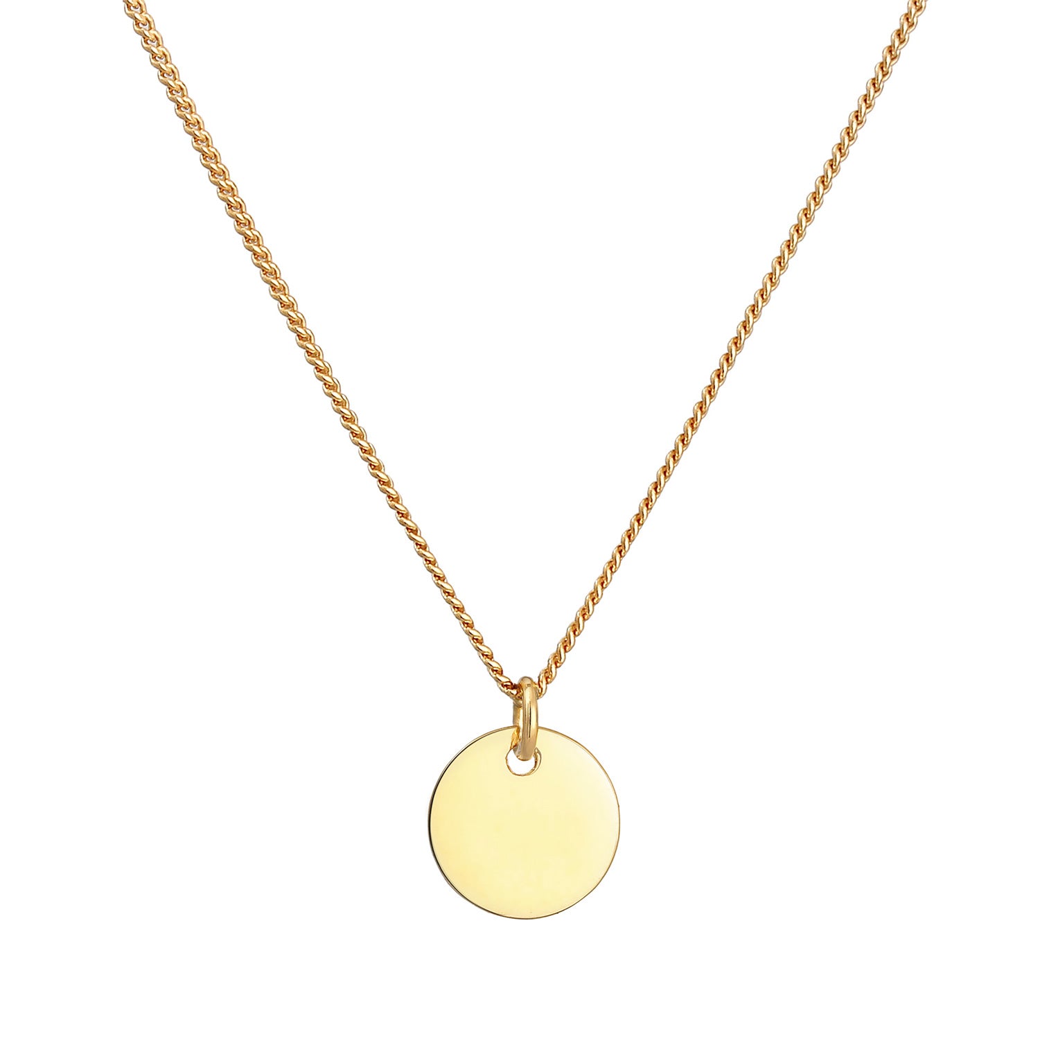 Gold - Elli PREMIUM | Halskette Coin | 375 Gelbgold