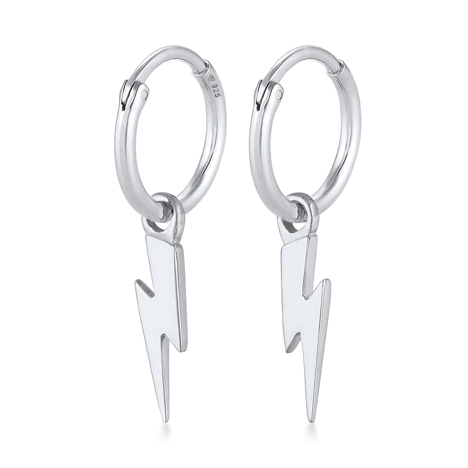 Silber - Elli PREMIUM | Creolen Blitz | 925er Sterling Silber