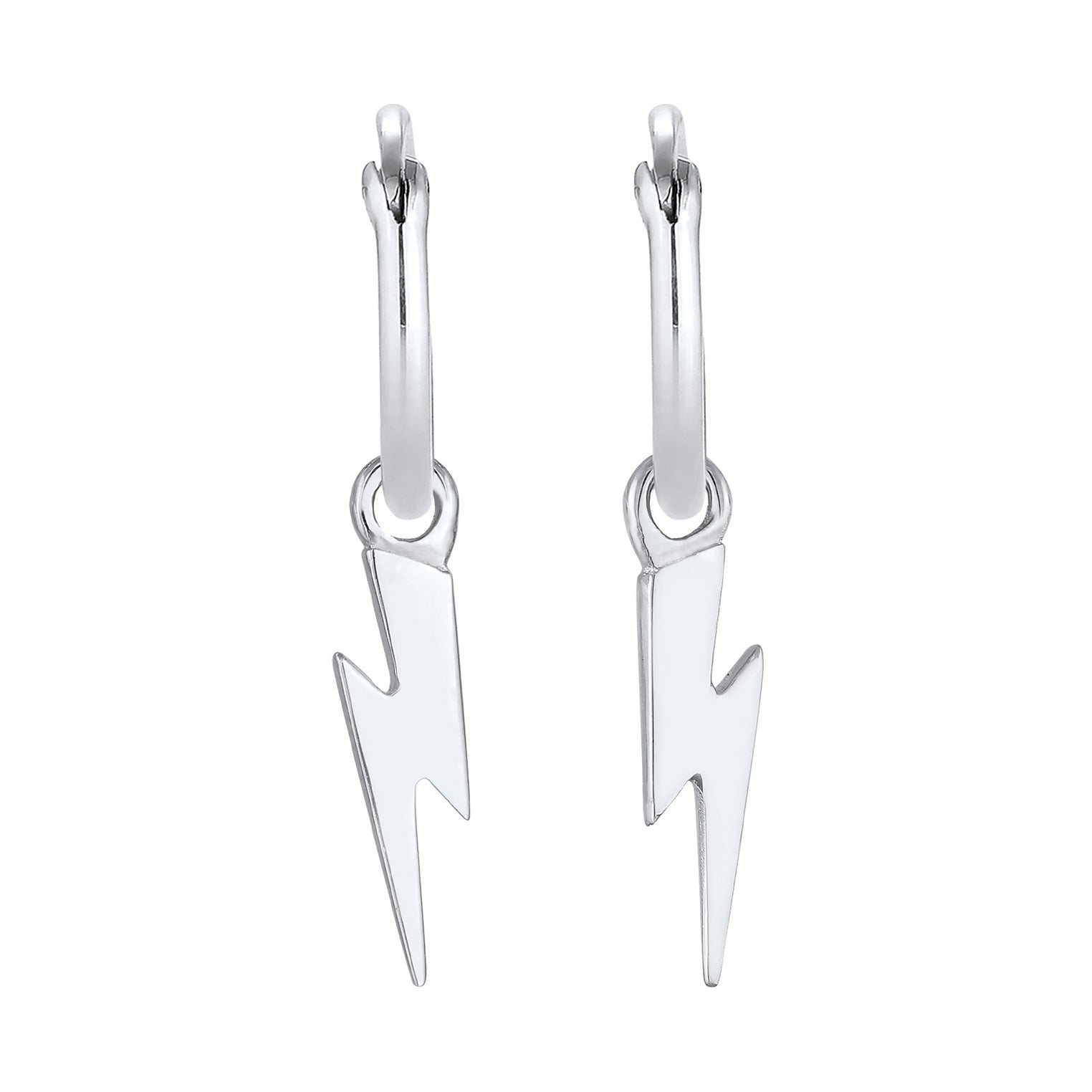 Silber - Elli PREMIUM | Creolen Blitz | 925er Sterling Silber