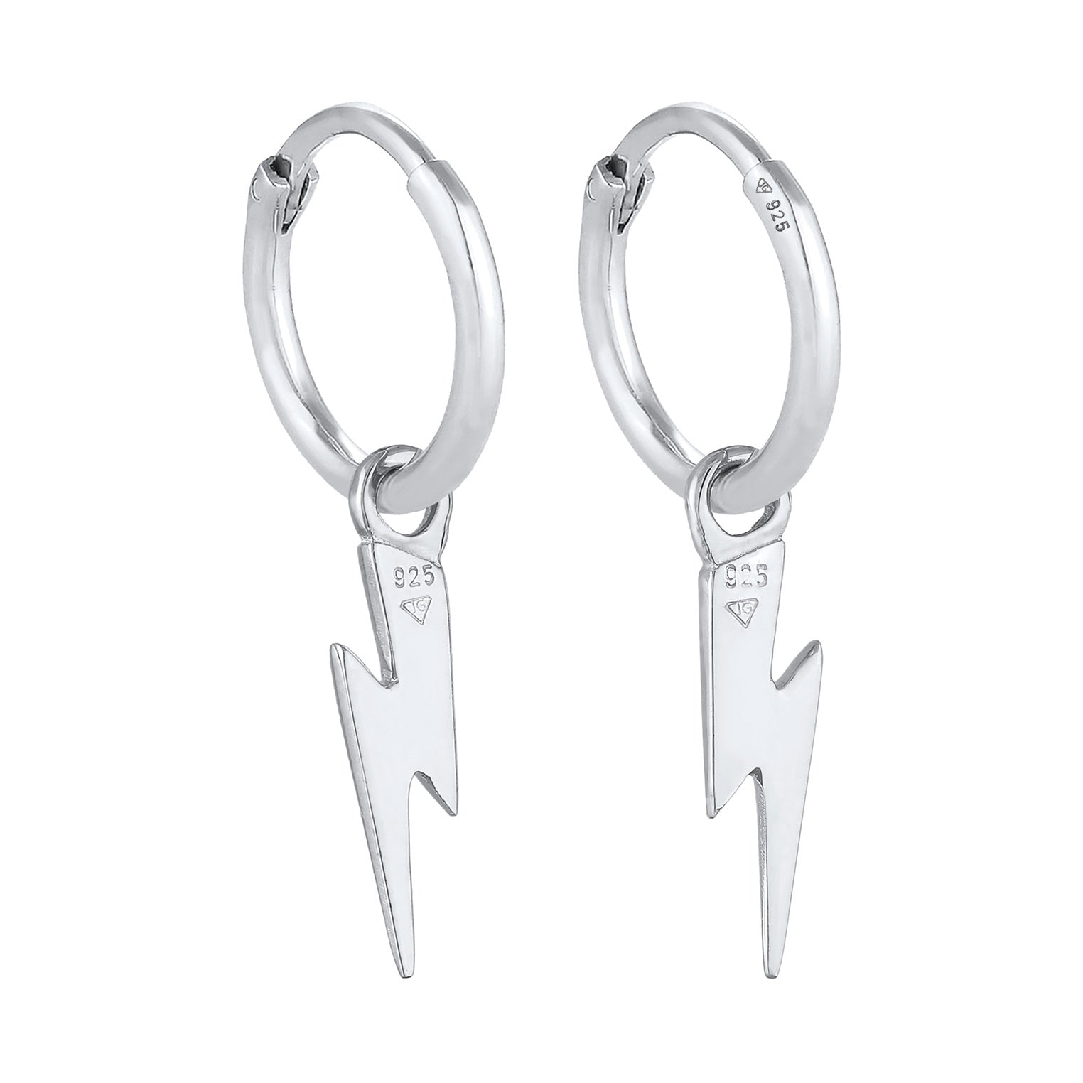 Silber - Elli PREMIUM | Creolen Blitz | 925er Sterling Silber