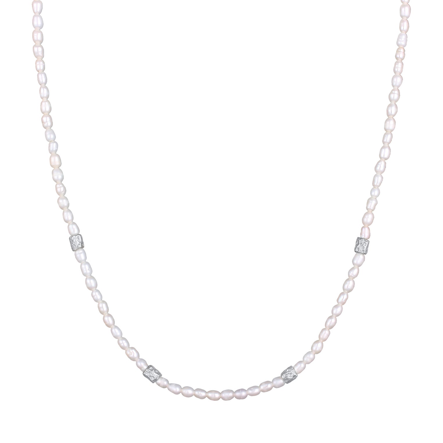 Silber - Elli PREMIUM | Süßwasserperlen Nugget Beads 925 Silber