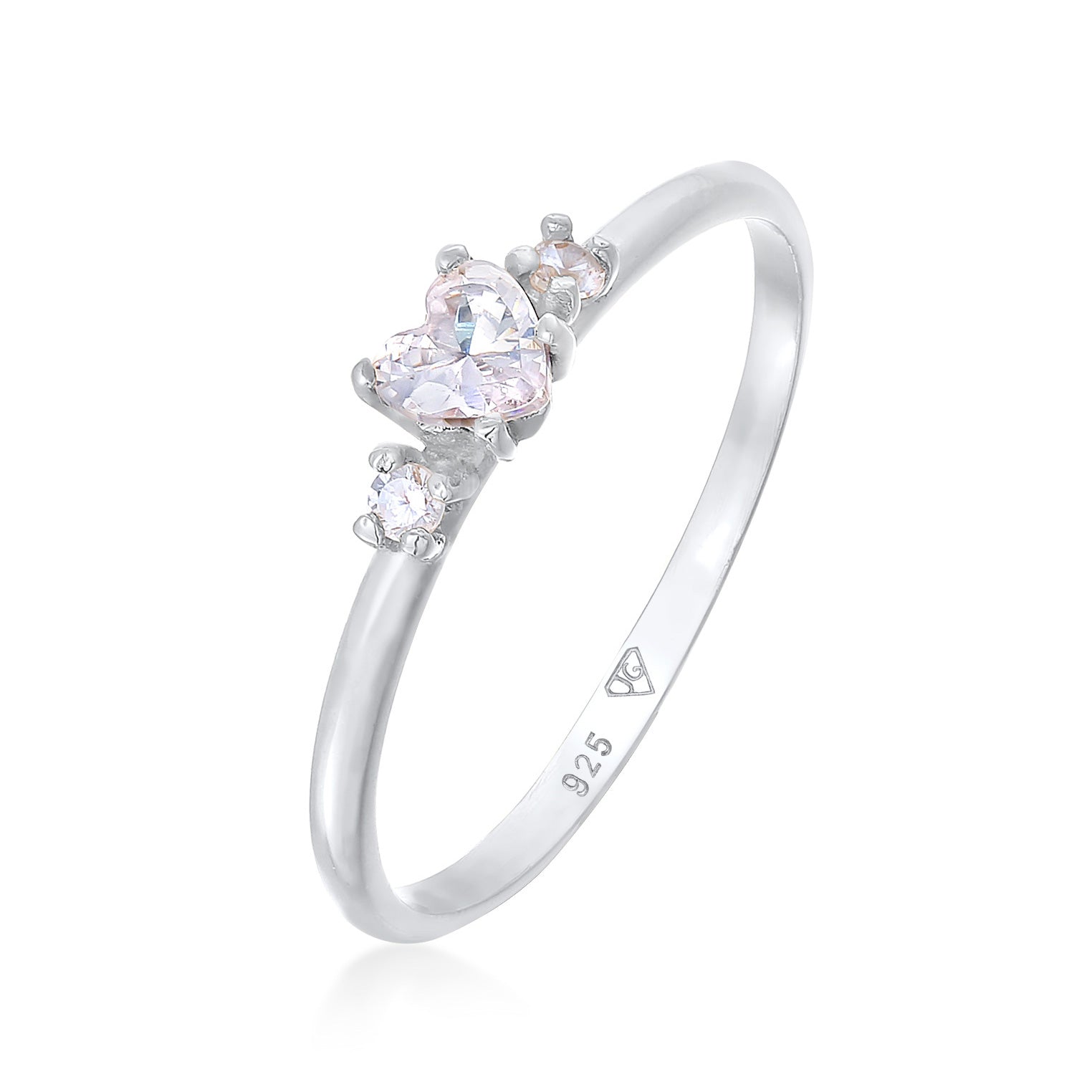Verlobungsring Zirkonia Jewelry Herz | (Weiß) Elli –