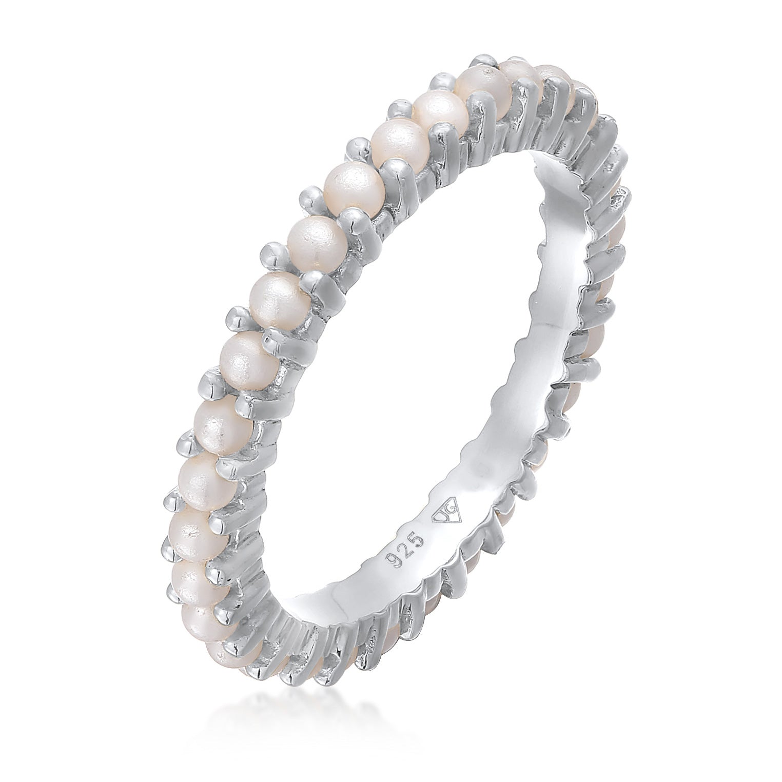Silber - Elli | Ring Memoire Glasperlen | 925er Sterling Silber