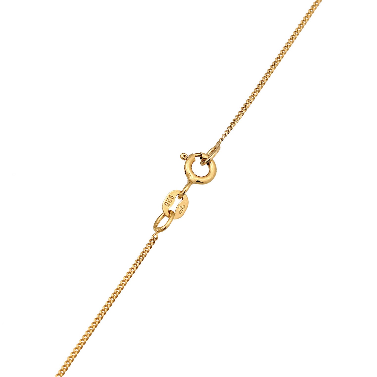 Gold - Elli | Halskette Ying Yang | Emaille | 925er Sterling Silber Vergoldet
