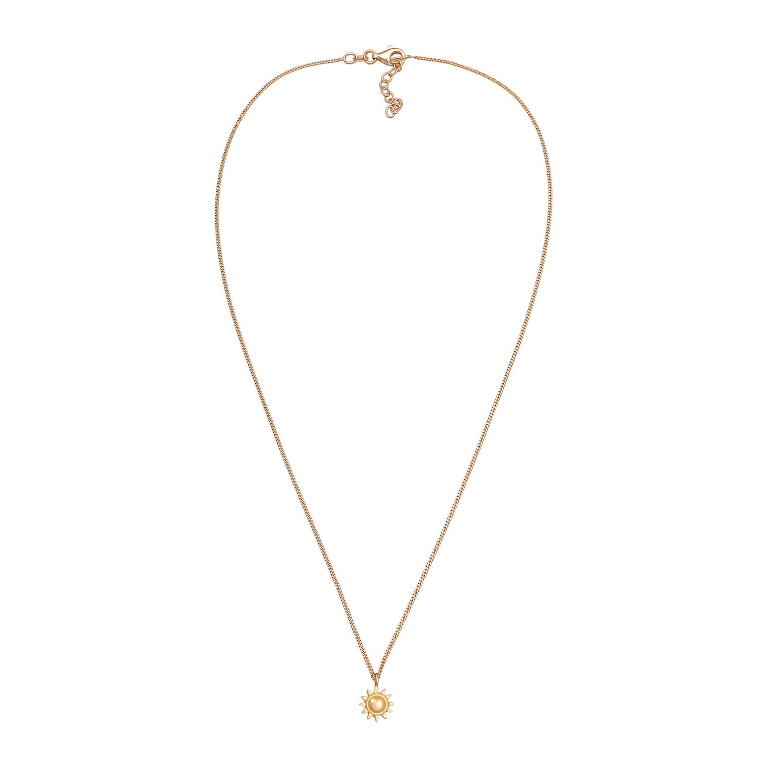 Gold - Elli | Halskette Sonne | 925er Sterling Silber