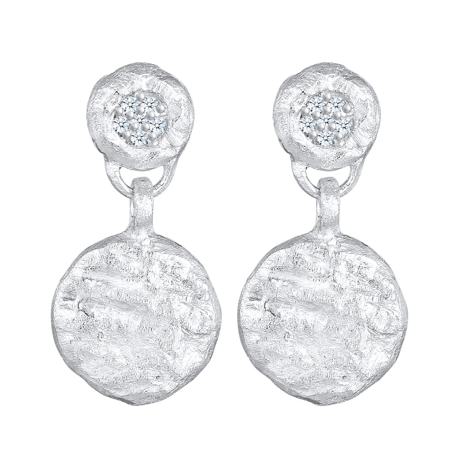 Silber - Elli DIAMONDS | Diamanten (0.05 ct) Plättchen Vintage 925 Silber