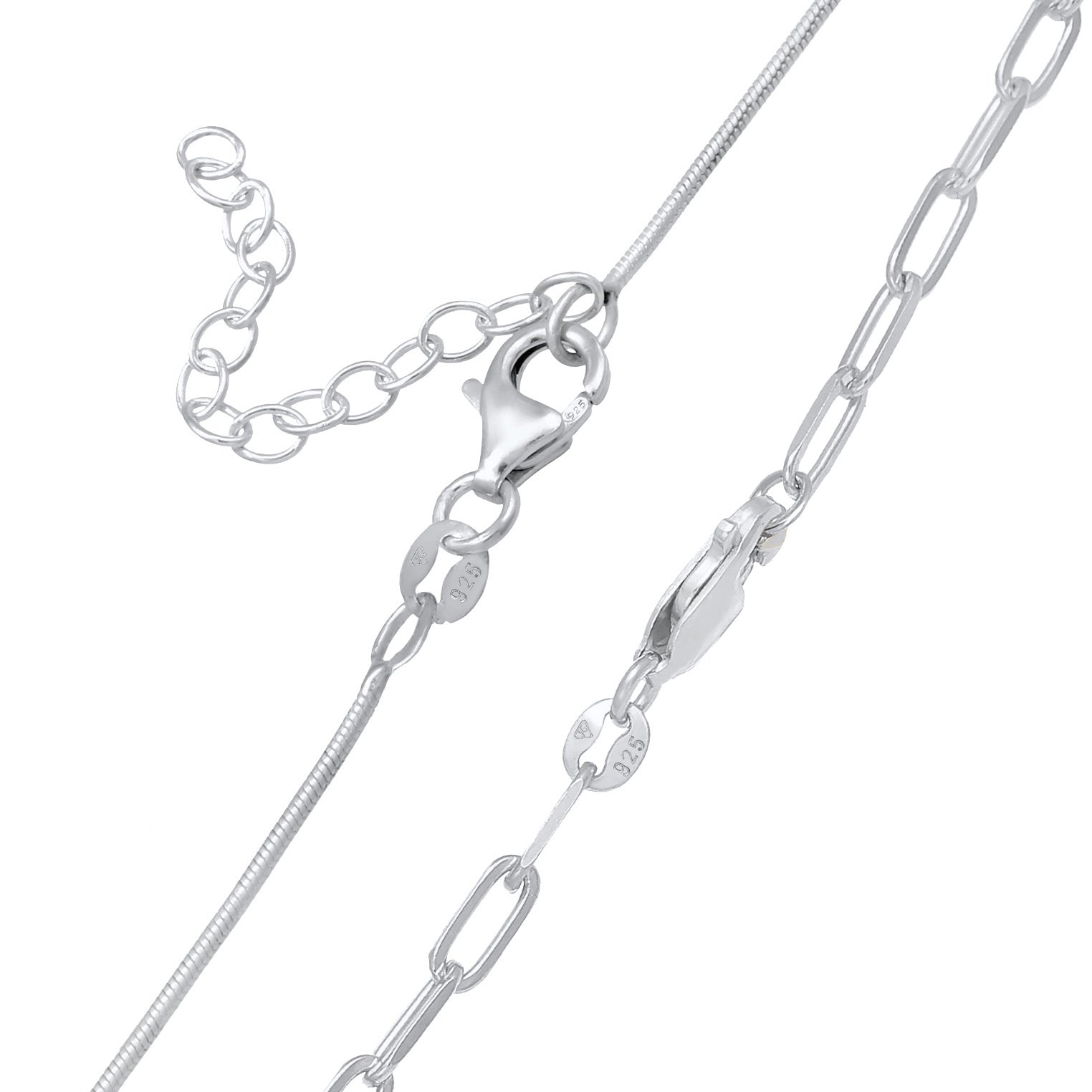 Silber - Elli PREMIUM | Choker 2er Set | 925er Sterling Silber