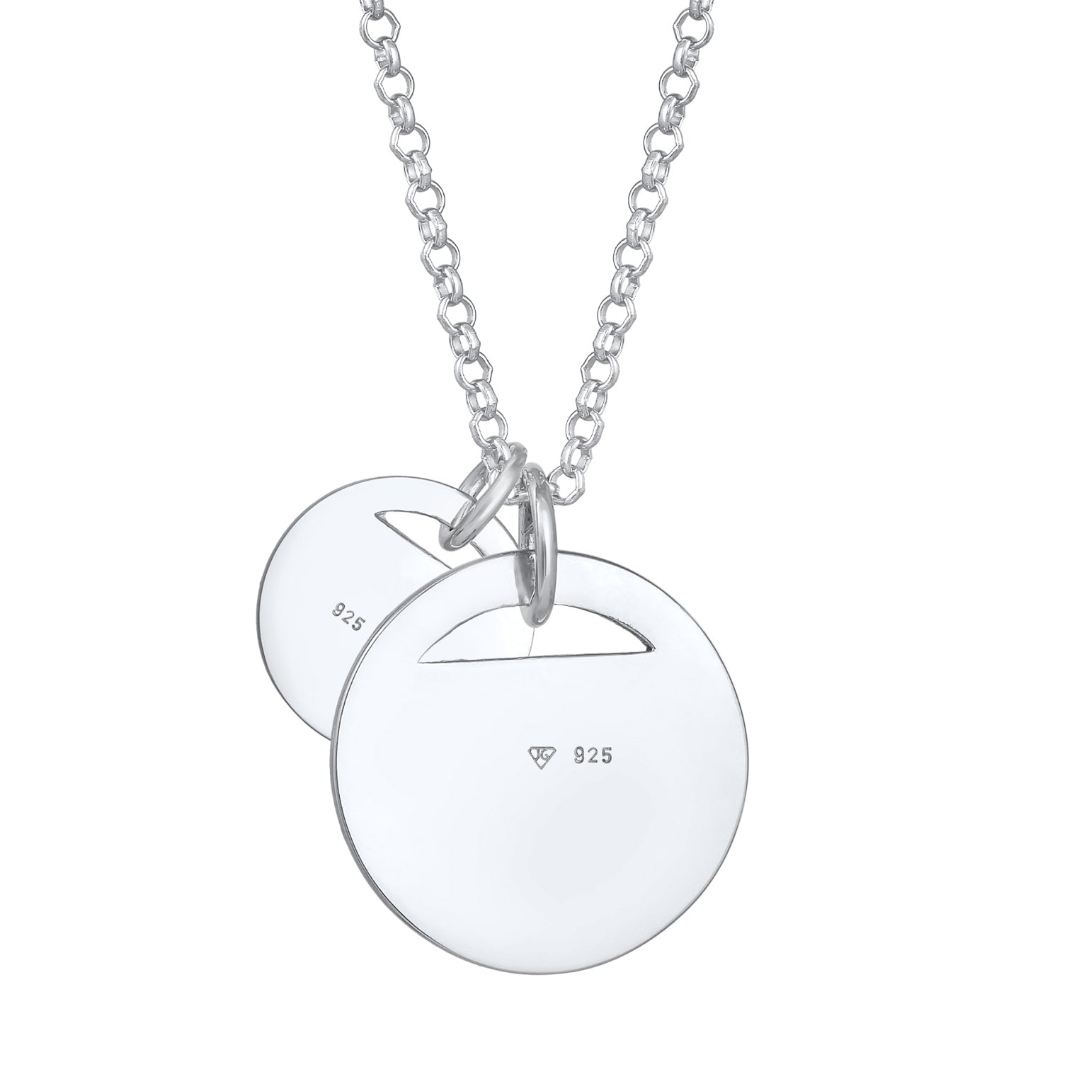Silber - Elli | Halskette Plättchen 555 Change | 925er Sterling Silber