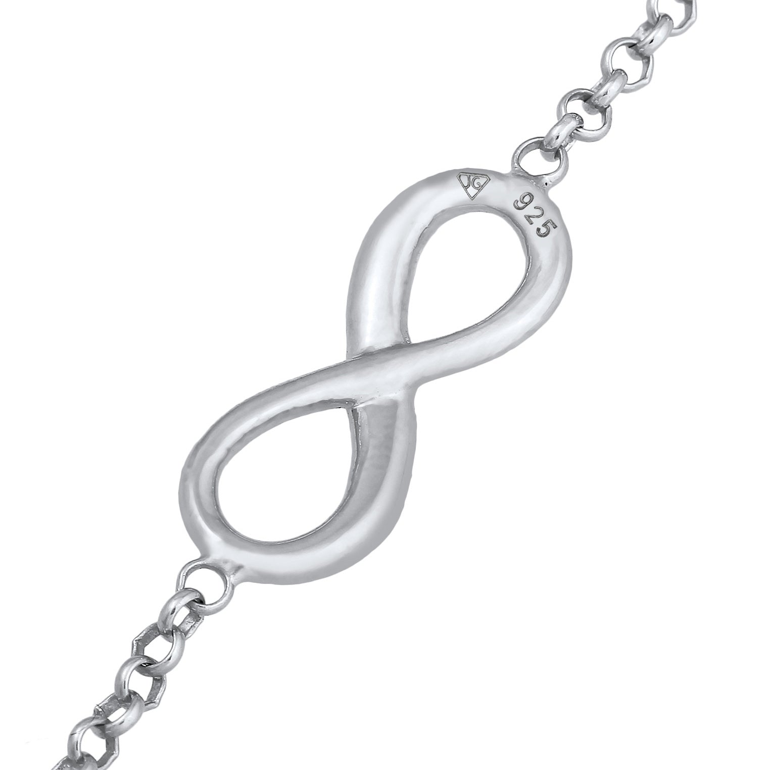 Silber - Elli | Armband Infinity | Mondstein (Weiß) | 925er Sterling Silber
