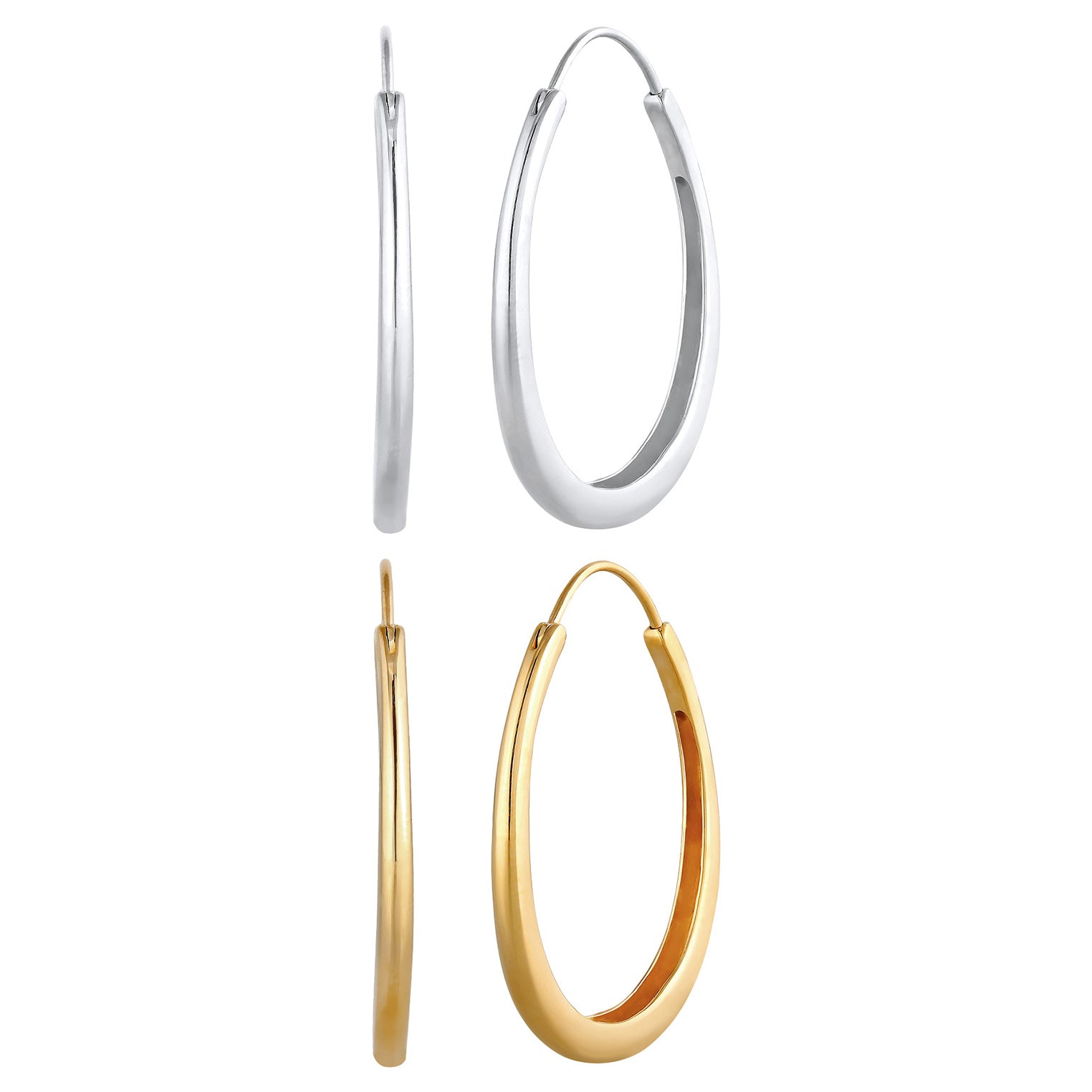 Zweifarbig - Elli | Ohrringset Bi-Color | 925er Sterling Silber Vergoldet