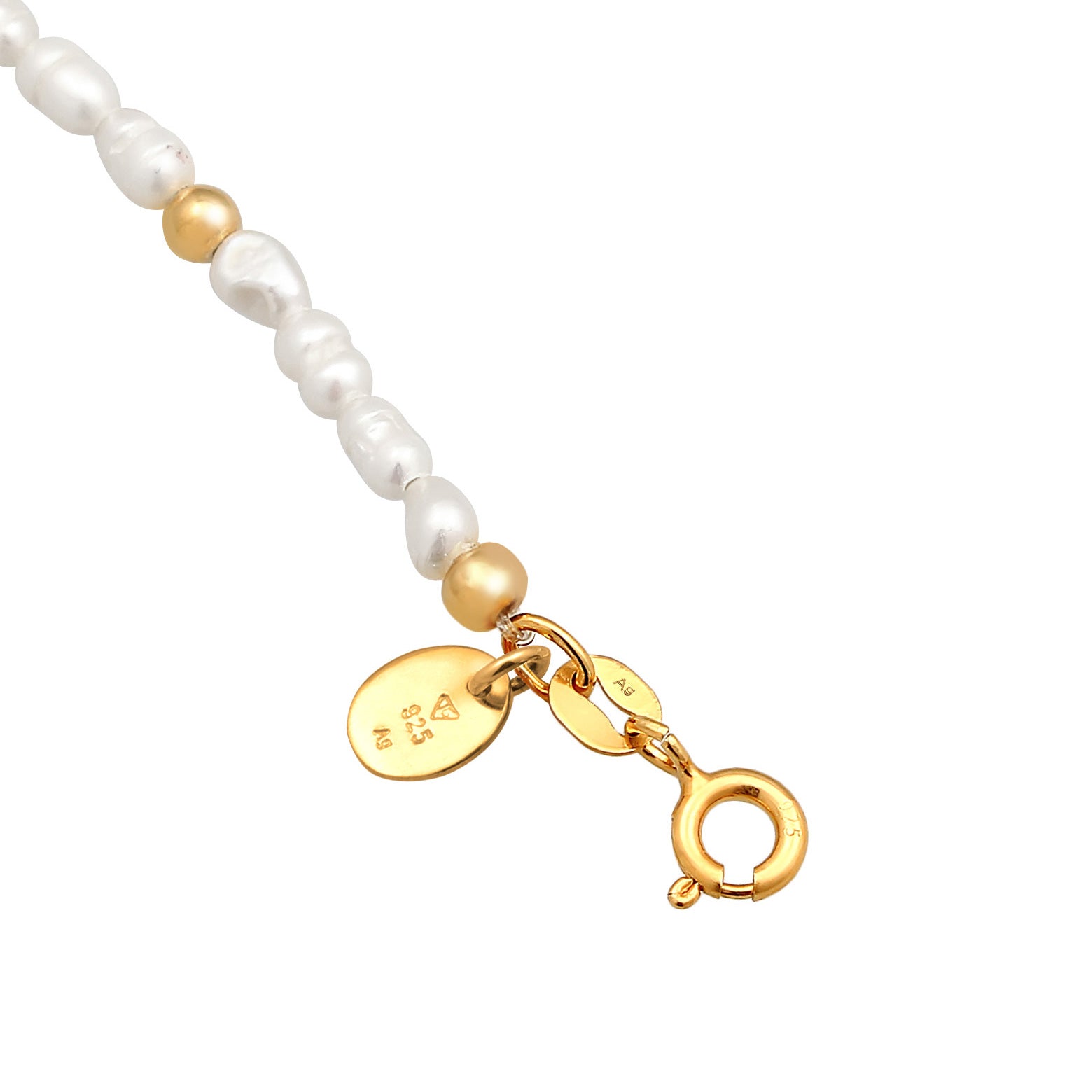 Gold - Elli PREMIUM | Fußkettchen Sonne | Süßwasserzuchtperle | 925 Sterling Silber Vergoldet