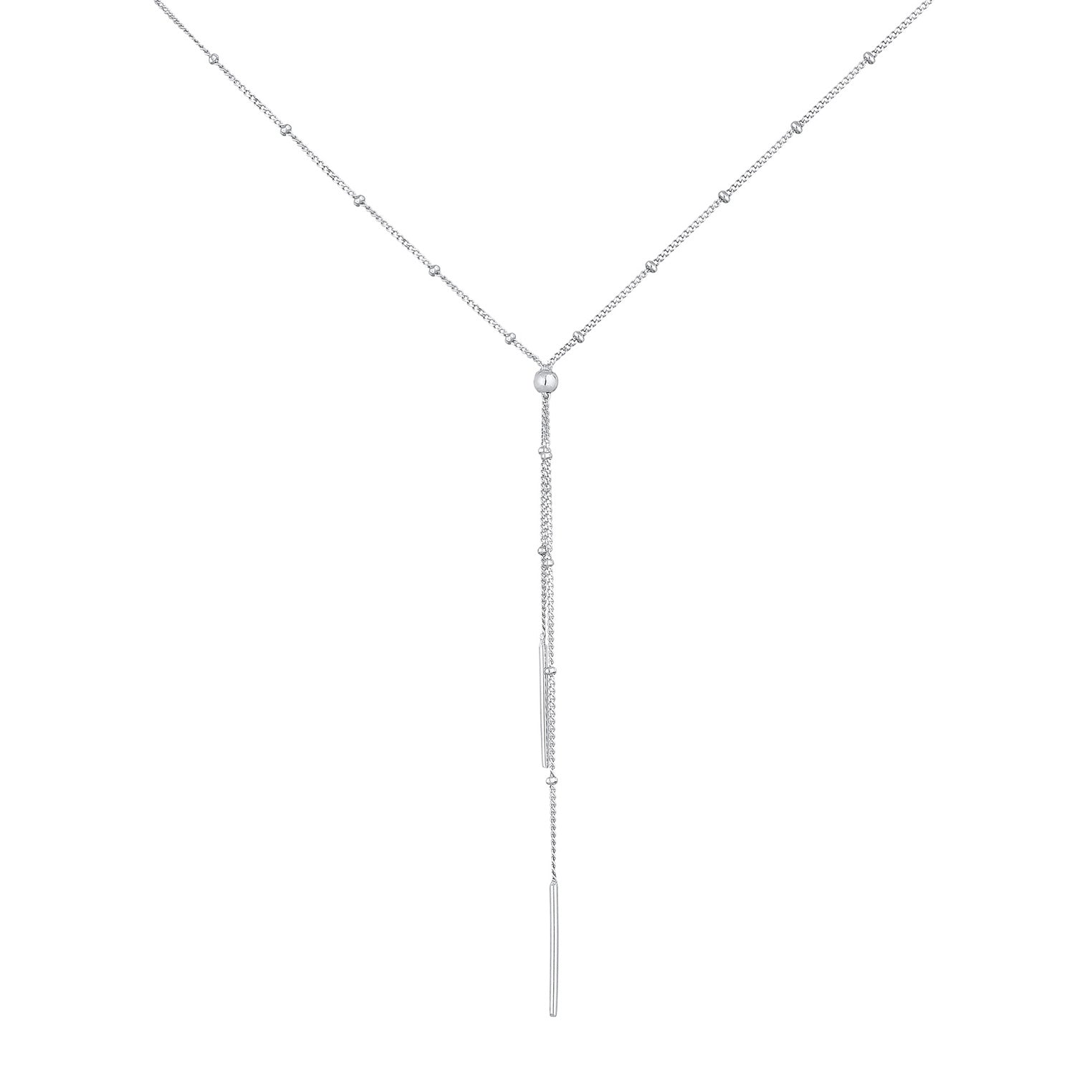 Silber - Elli | Y-Halskette Geo | 925er Sterling Silber