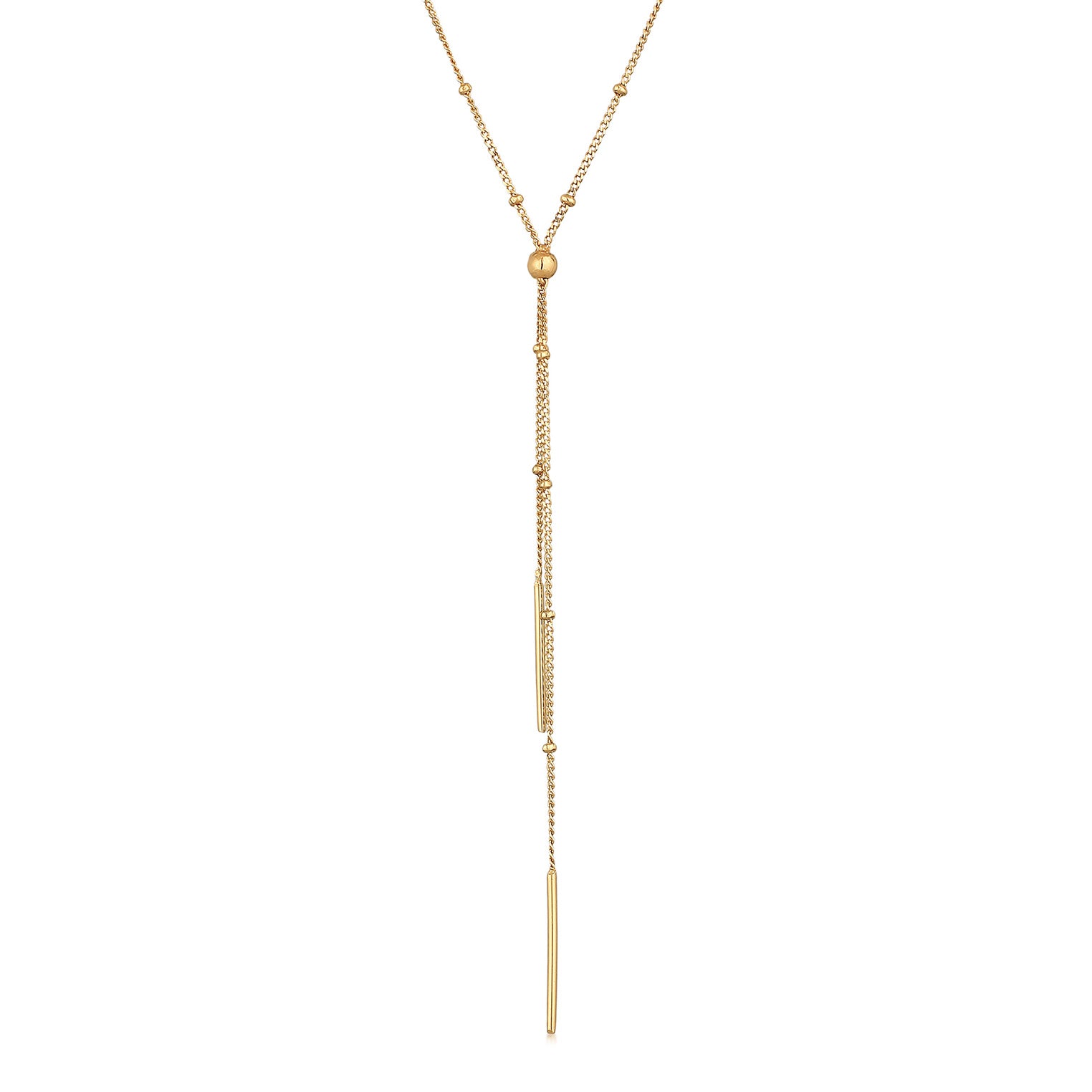 Gold - Elli | Y-Halskette Geo | 925er Sterling Silber