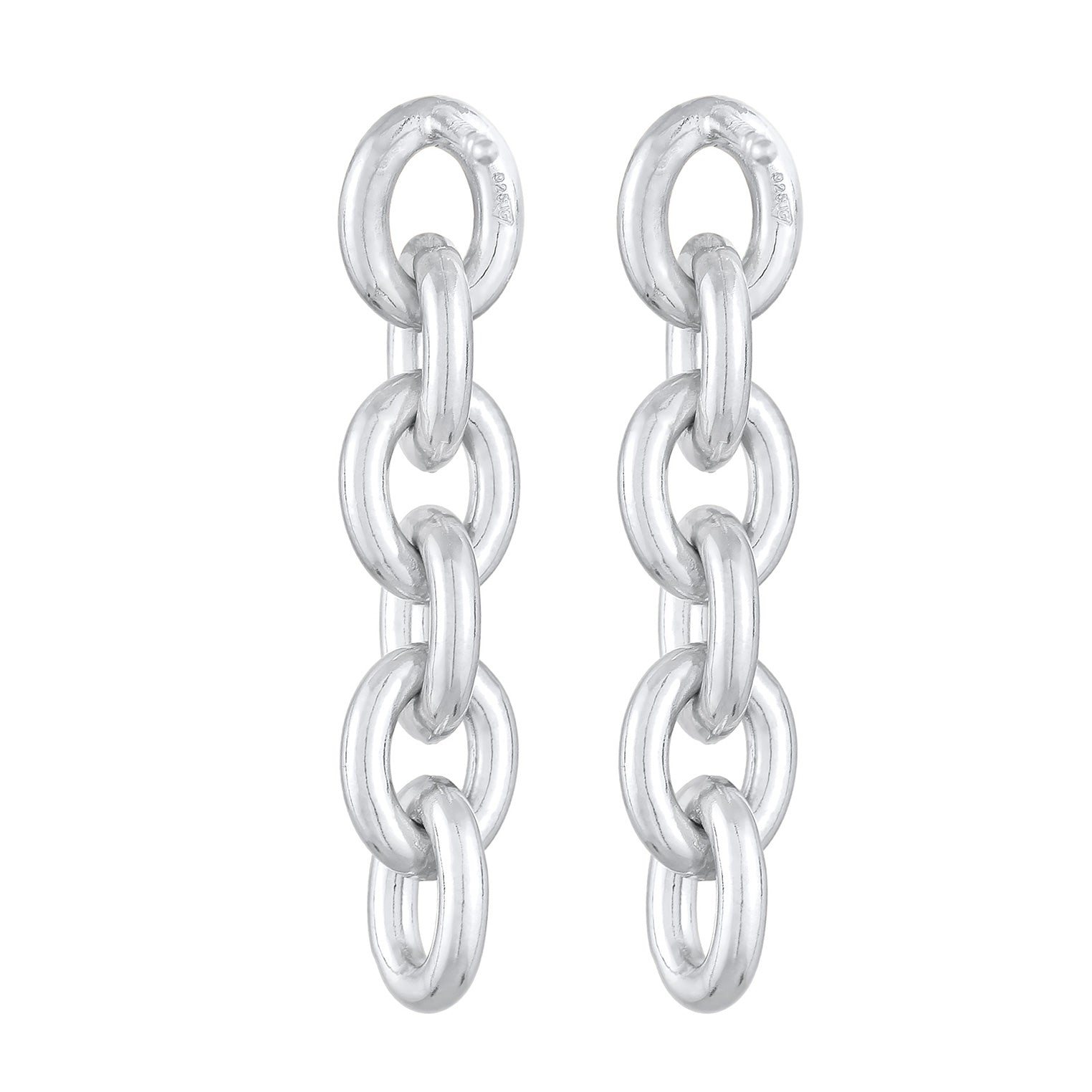 Silber - Elli | Ohrhänger Kettenglieder | 925er Sterling Silber