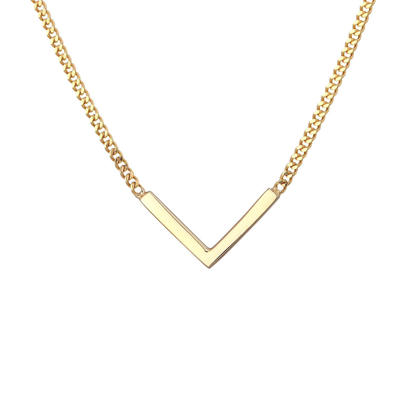 Gold - Elli PREMIUM | Halskette V-Form  | 925 Sterling Silber